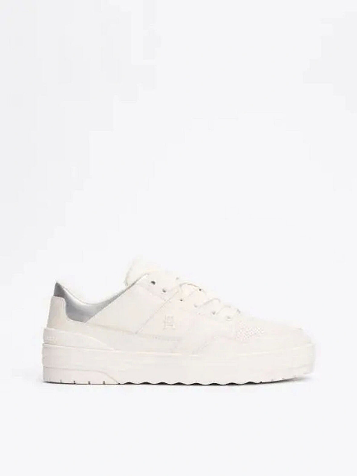 Tommy Hilfiger Deri Renk Bloklu Basketbol  Sneaker