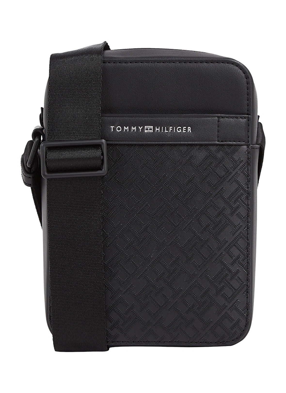 Tommy Hilfiger Siyah Erkek Postacı Çantası TH MONOGRAM MINI REPORTER