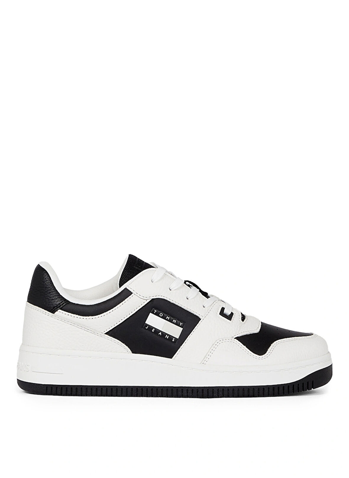Tommy Hilfiger Beyaz - Siyah Erkek Sneaker TJM RETRO BASKET CUPSOLE TUMBLE