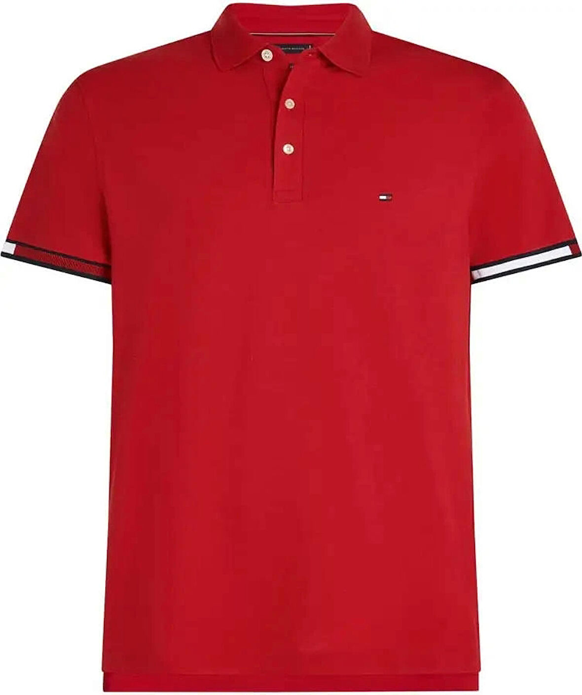 Tommy Hilfiger Erkek Kırmızı Polo Yaka T-Shirt