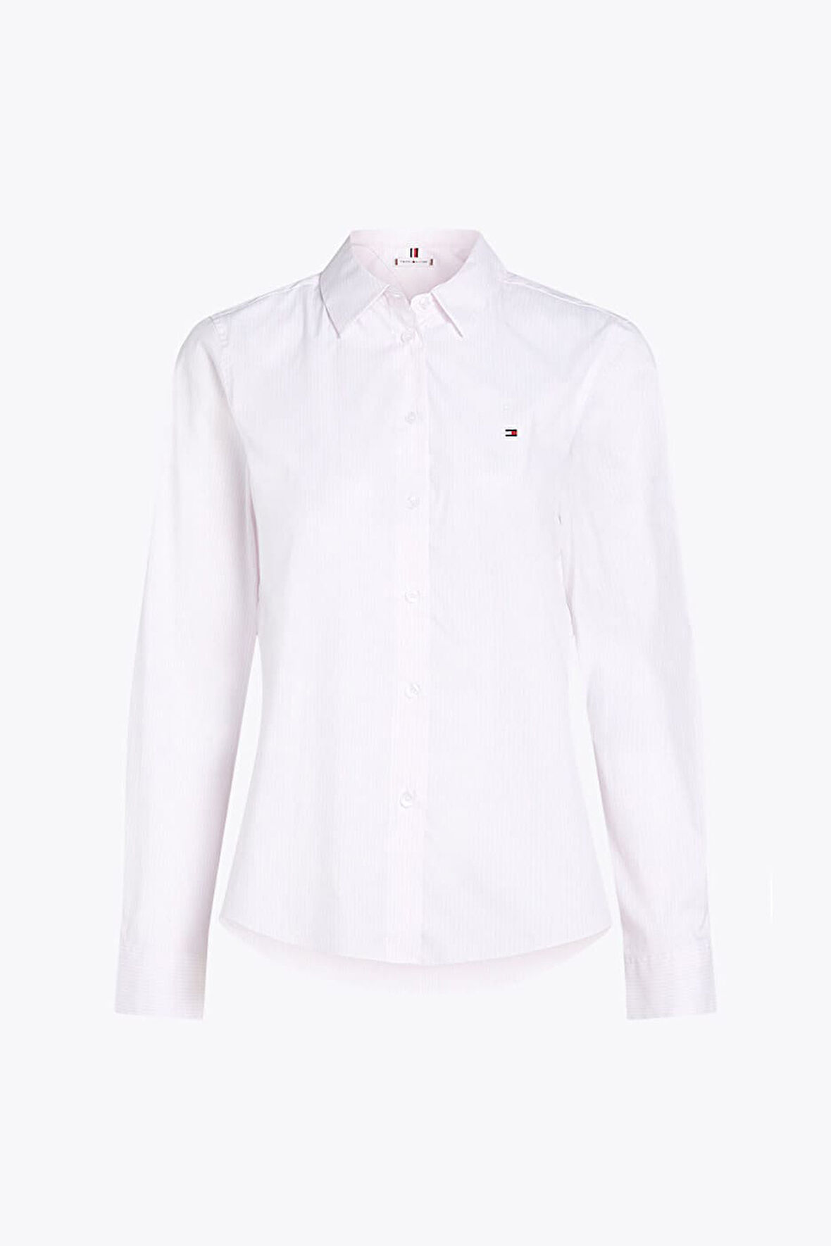 Kadın Th Çizgili Regular Fit Gömlek - Beyaz | 40