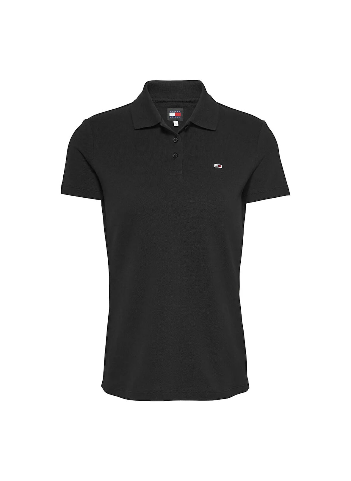 Tommy Jeans Polo Yaka Siyah Kadın T-Shirt DW0DW20160BDS