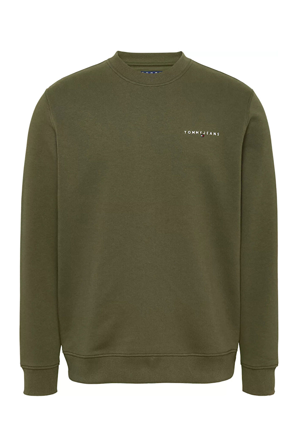 Erkek Tjm Logo Yuvarlak Yaka Sweatshirt - Yeşil | XS