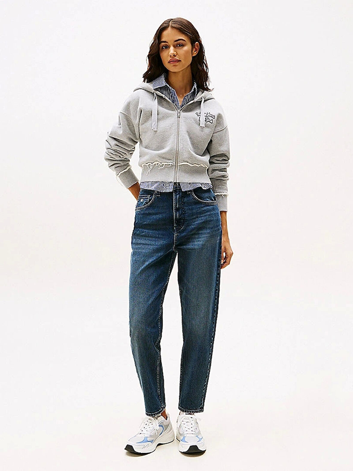 Tommy Jeans MOM JEAN UH TPR AI5167 Kadın koyu mavi Jeans DW0DW195801BJ