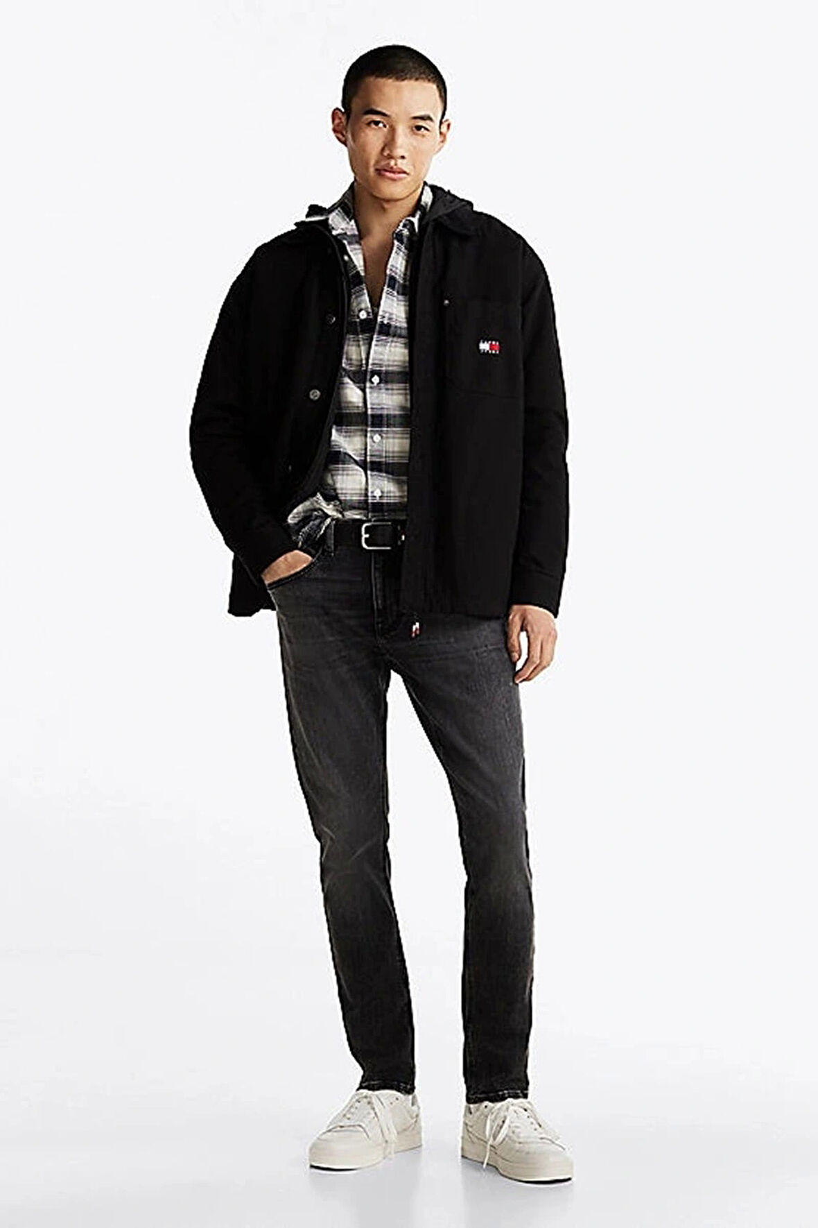 Tommy Hilfiger Erkek  Austin Slim Fit  Siyah Kot Pantolon