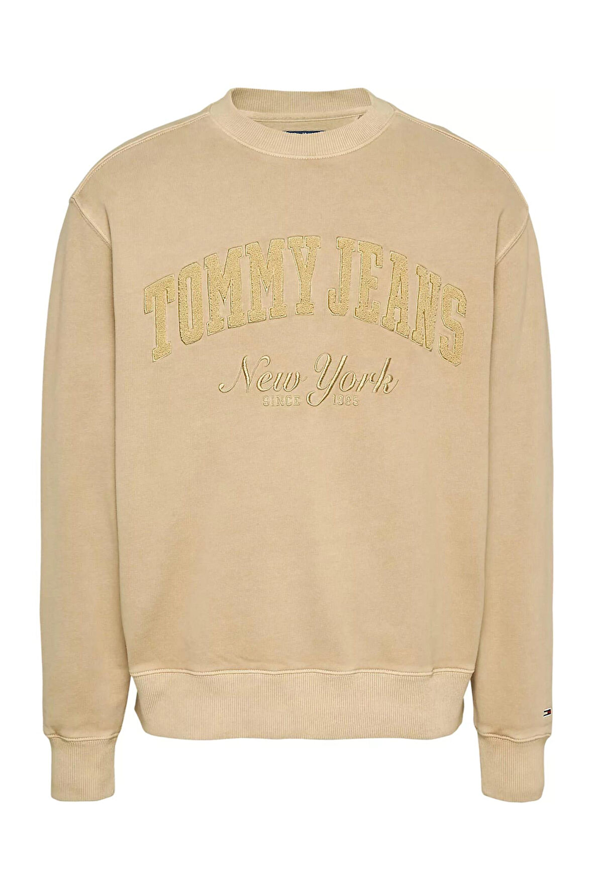Erkek Tjm Rlx Vintage Varsity Crew Sweatshirt - Bej | M