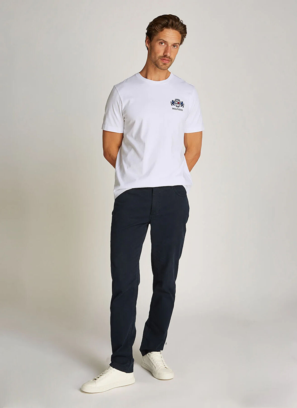 Tommy Hilfiger Beyaz Erkek T-Shirt MW0MW38076YBR
