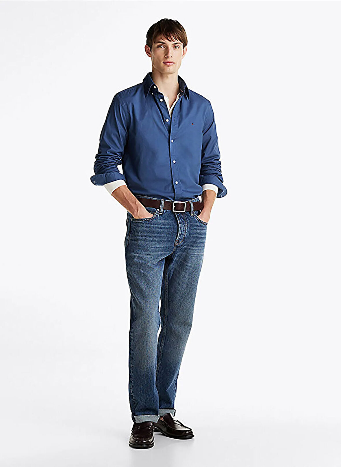 Tommy Hilfiger Mavi Erkek Gömlek MW0MW37550DBZ