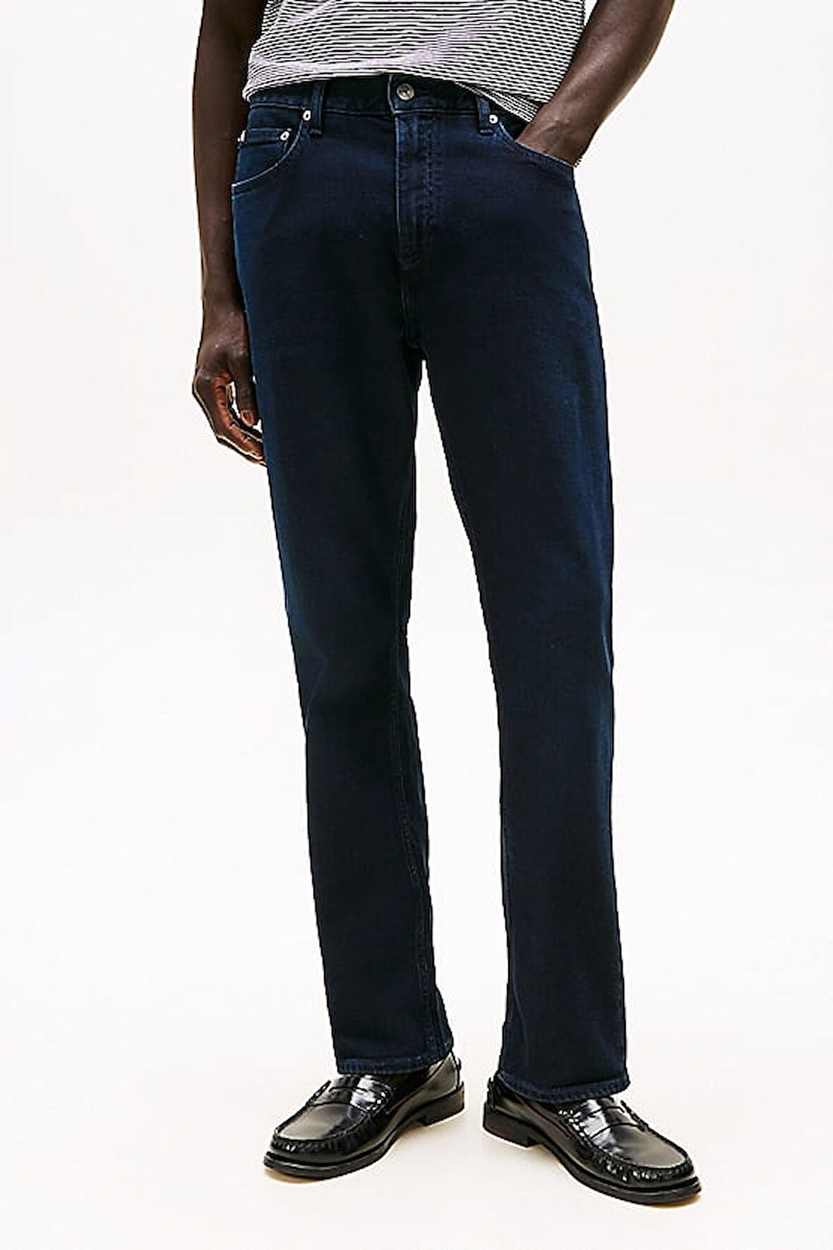 Erkek Th Düz Paça Kot Pantolon - Lacivert | 31/32