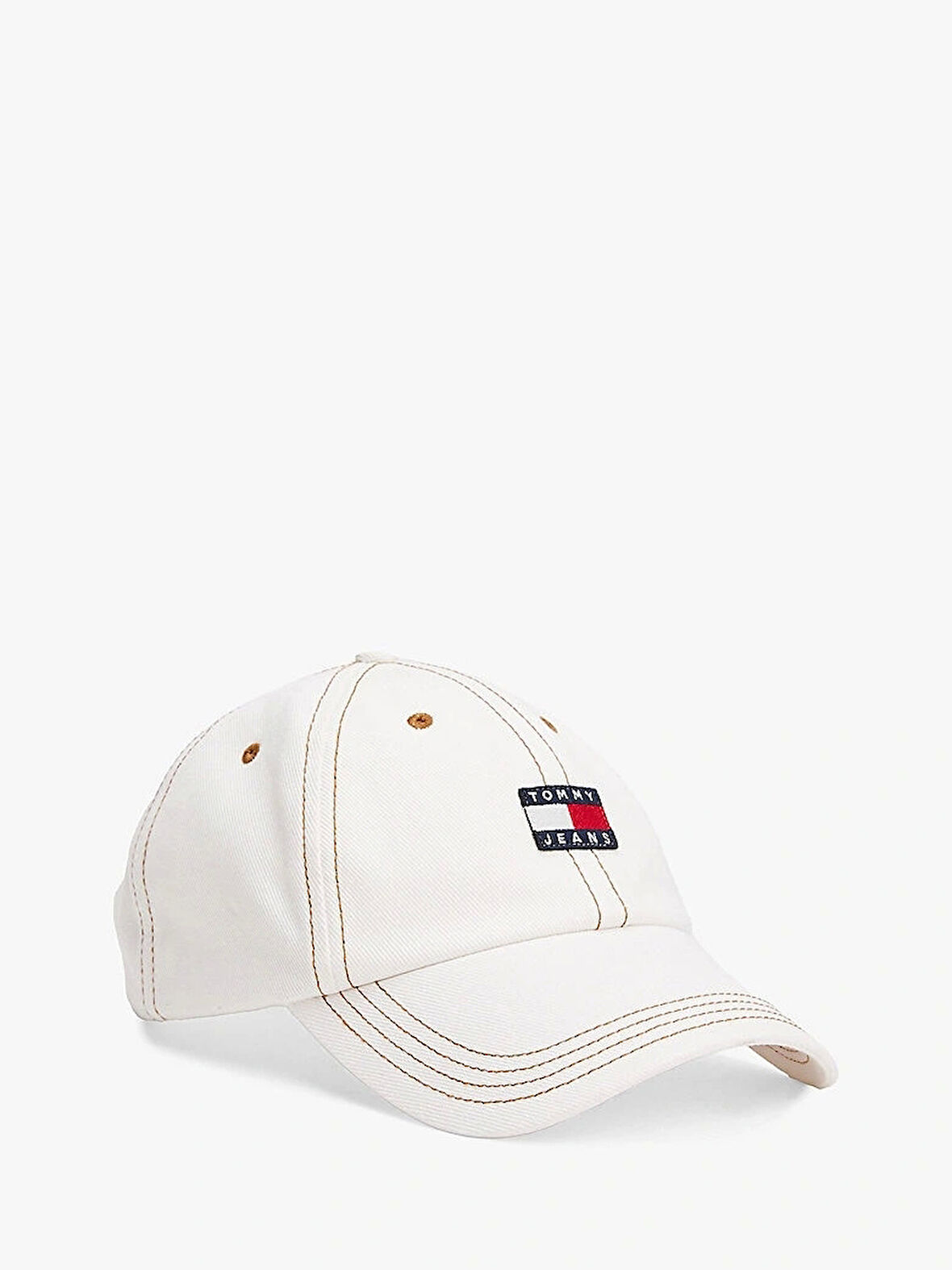 Tommy Hilfiger  Kadın Ekru Heritage Denim Beyzbol Şapkası