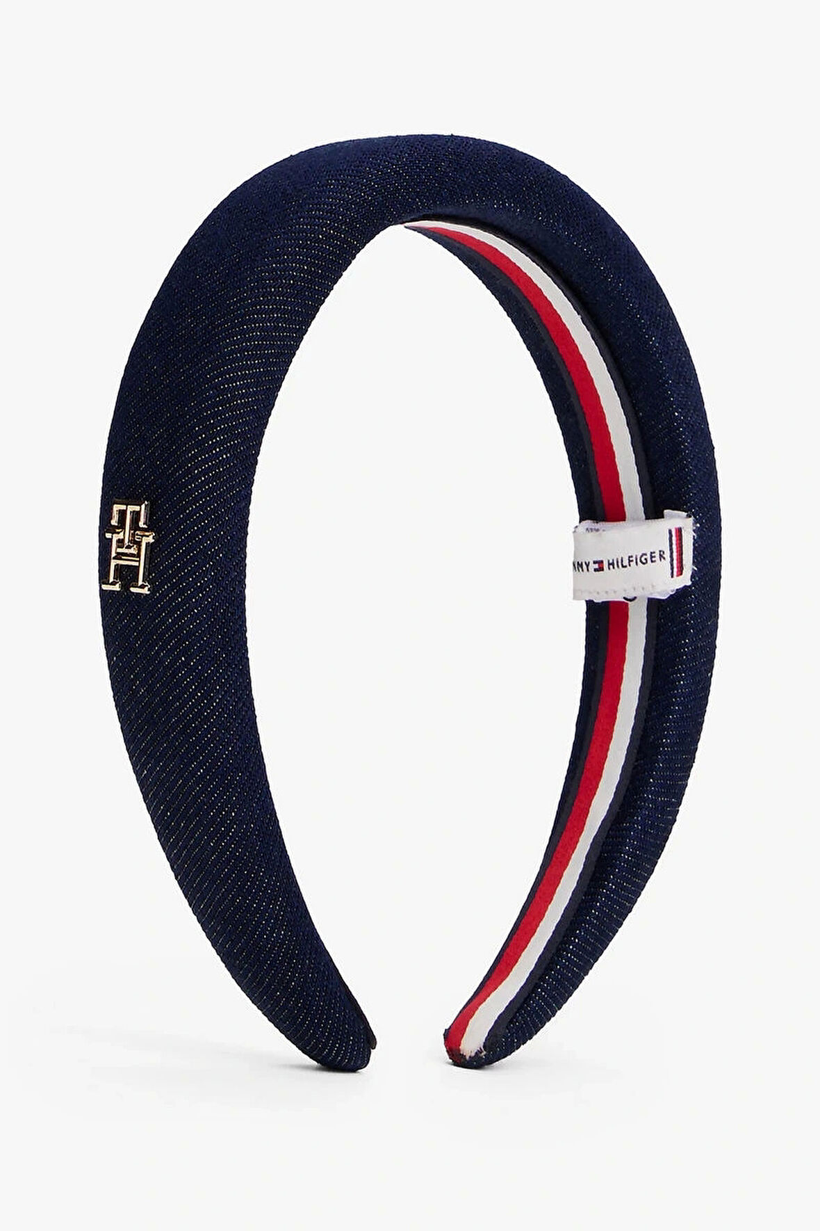 Tommy Hilfiger Kadın Şık TH Monogram Kot Kafa Bandı