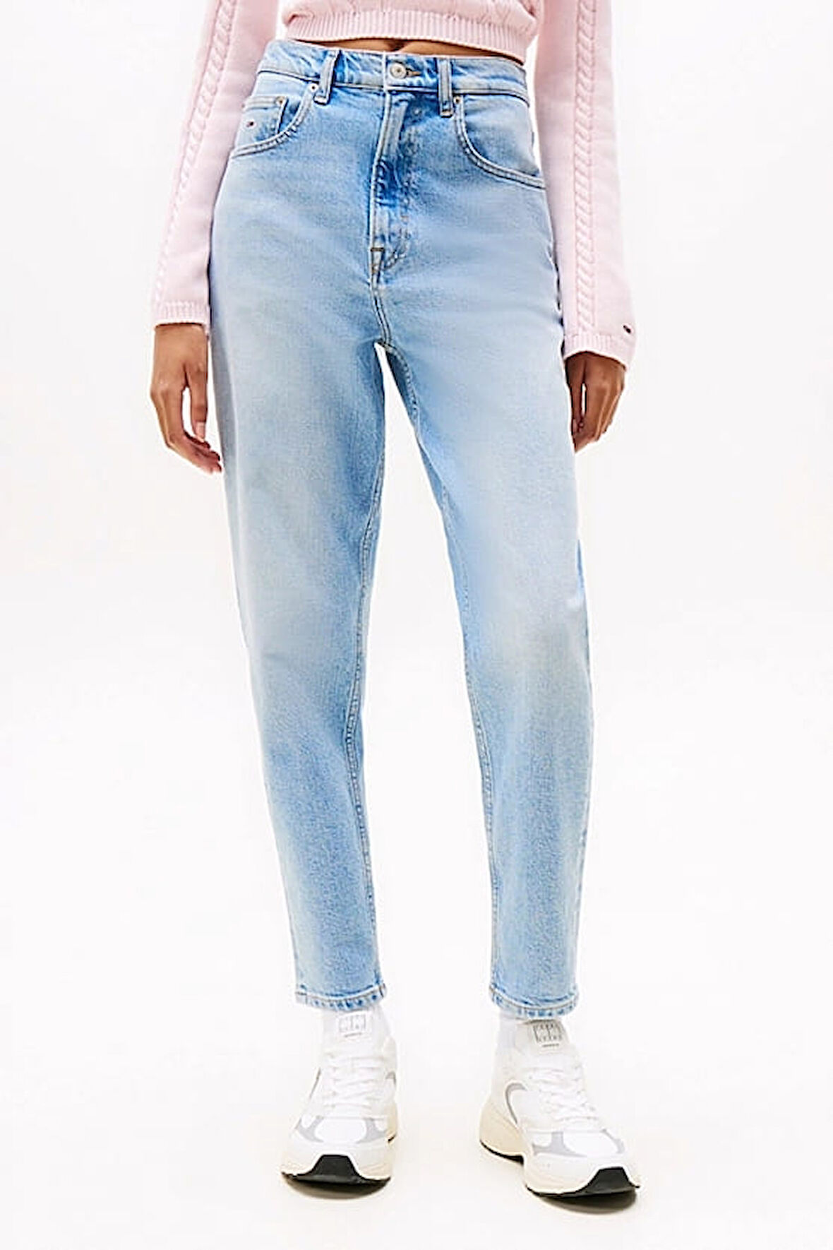 Kadın Th Yüksek Bel Mom Jeans - Açık Mavi | 29/28