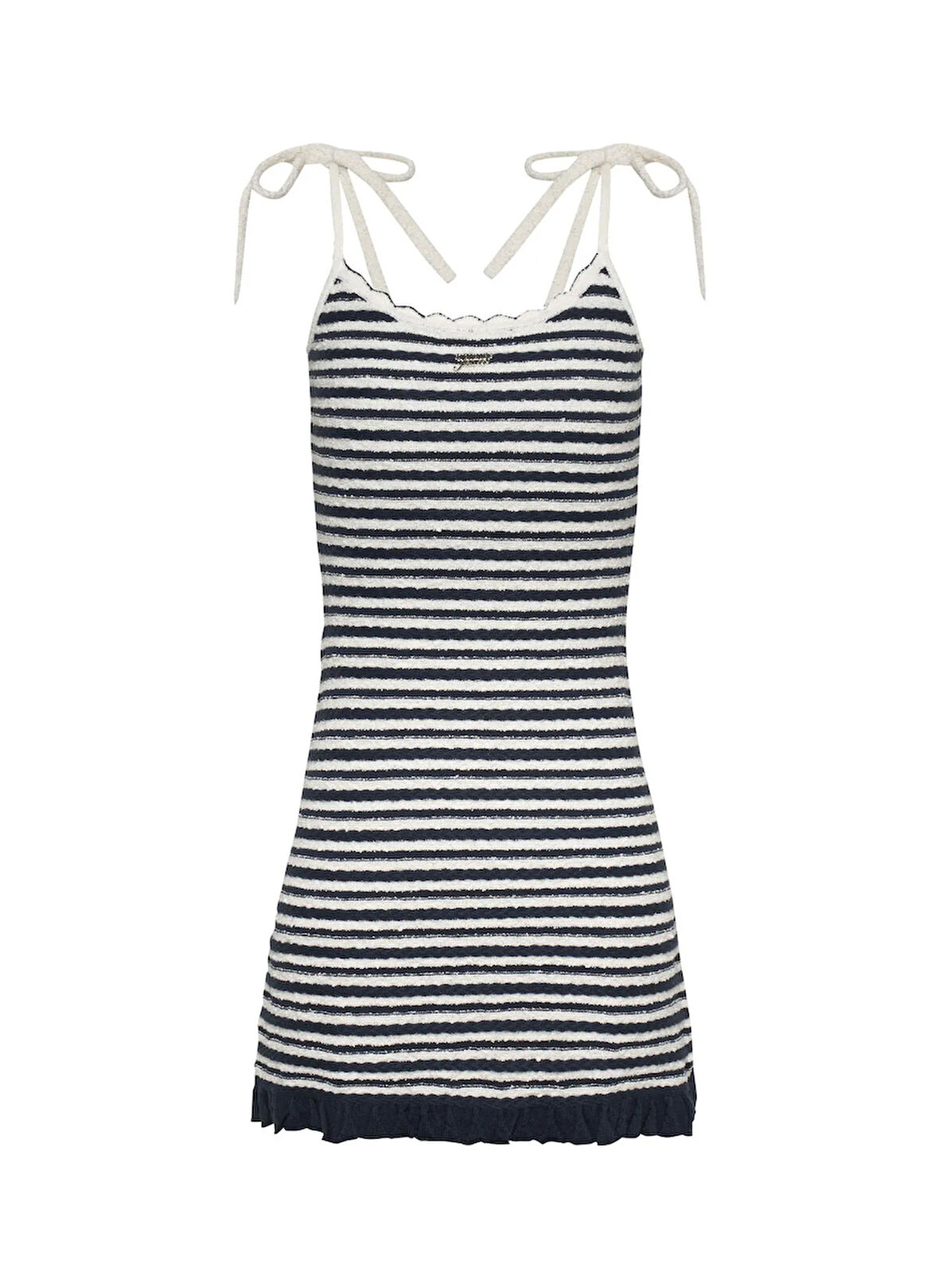 Tommy Jeans Yuvarlak Yaka Mavi Kısa Kadın Elbise DW0DW20425C1G