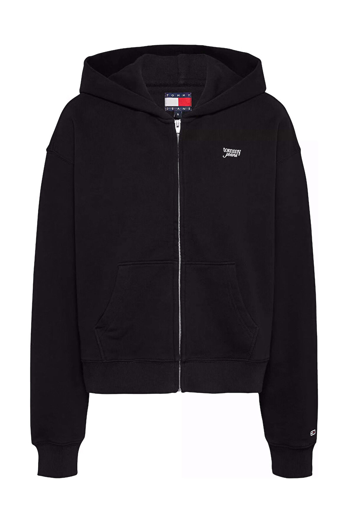 Kadın Tjw Fermuarlı Kapüşonlu Sweatshirt - Siyah | L