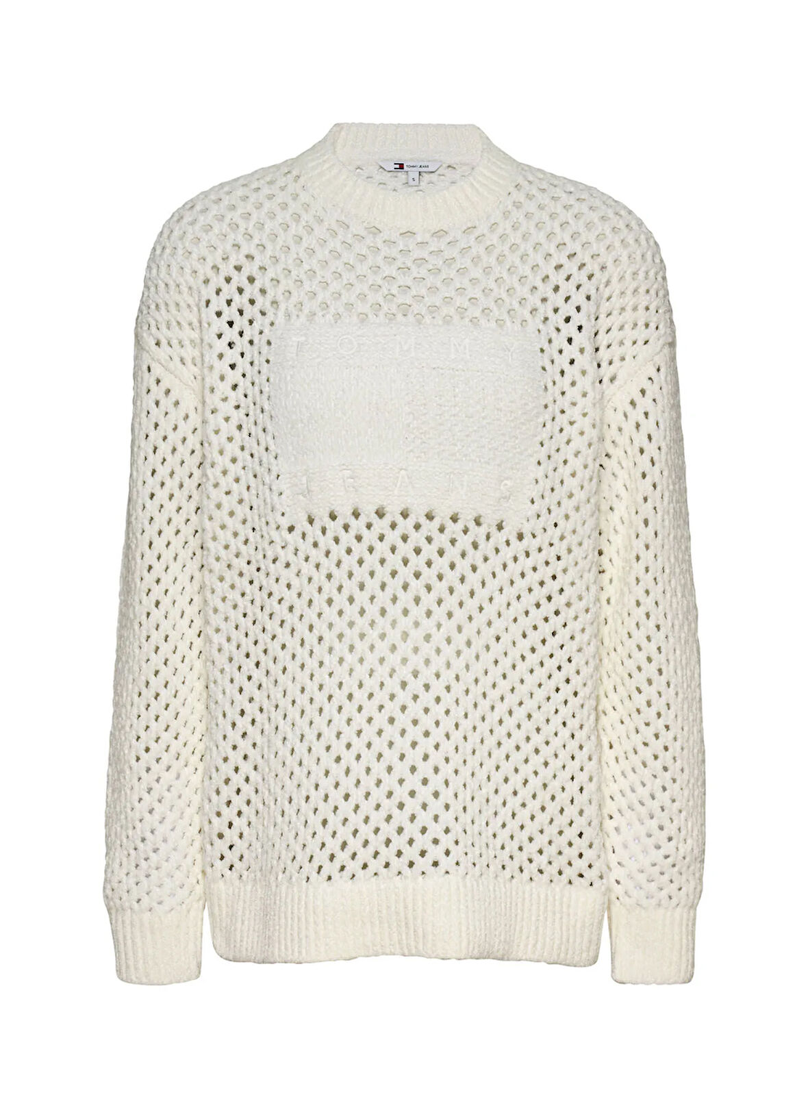 Tommy Jeans Bisiklet Yaka Normal Beyaz Kazak Kadın DW0DW20262YBH