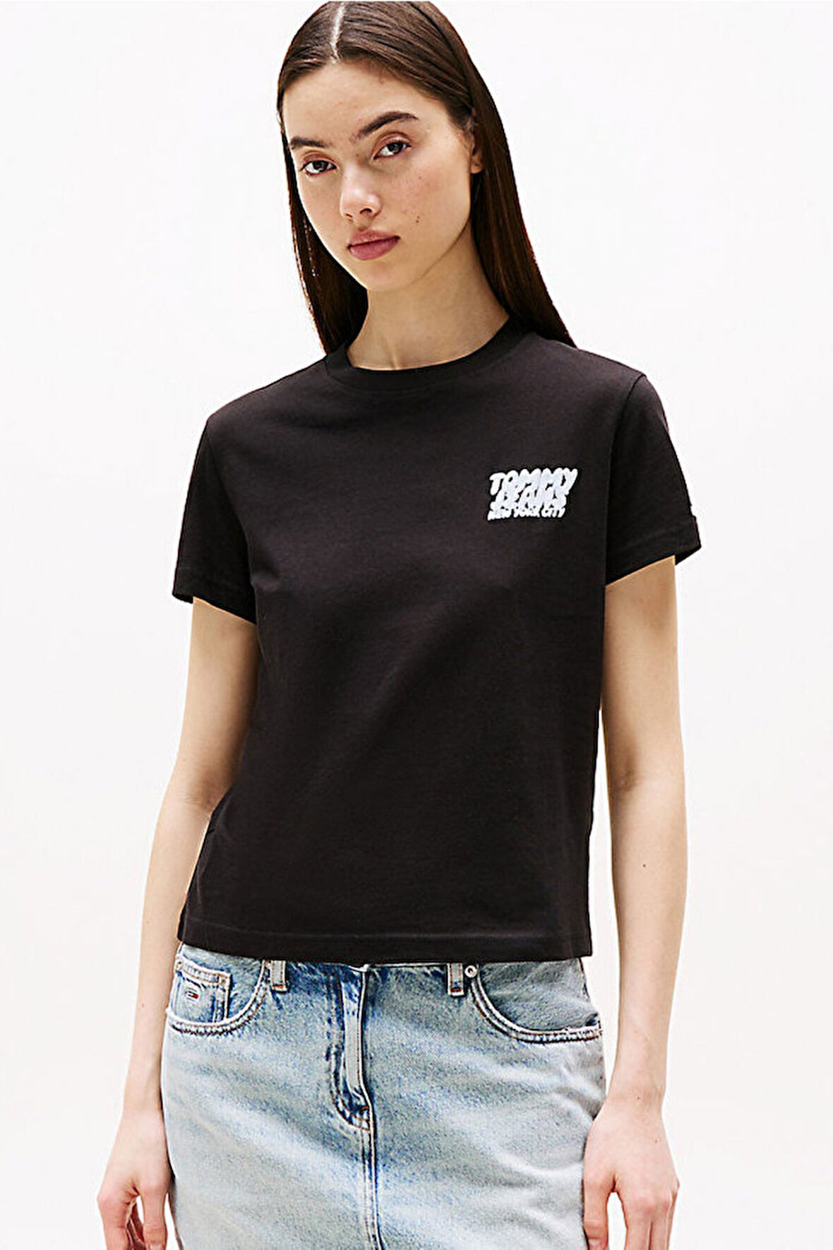 Tommy Jeans Kadın Tişört-DW0DW21338