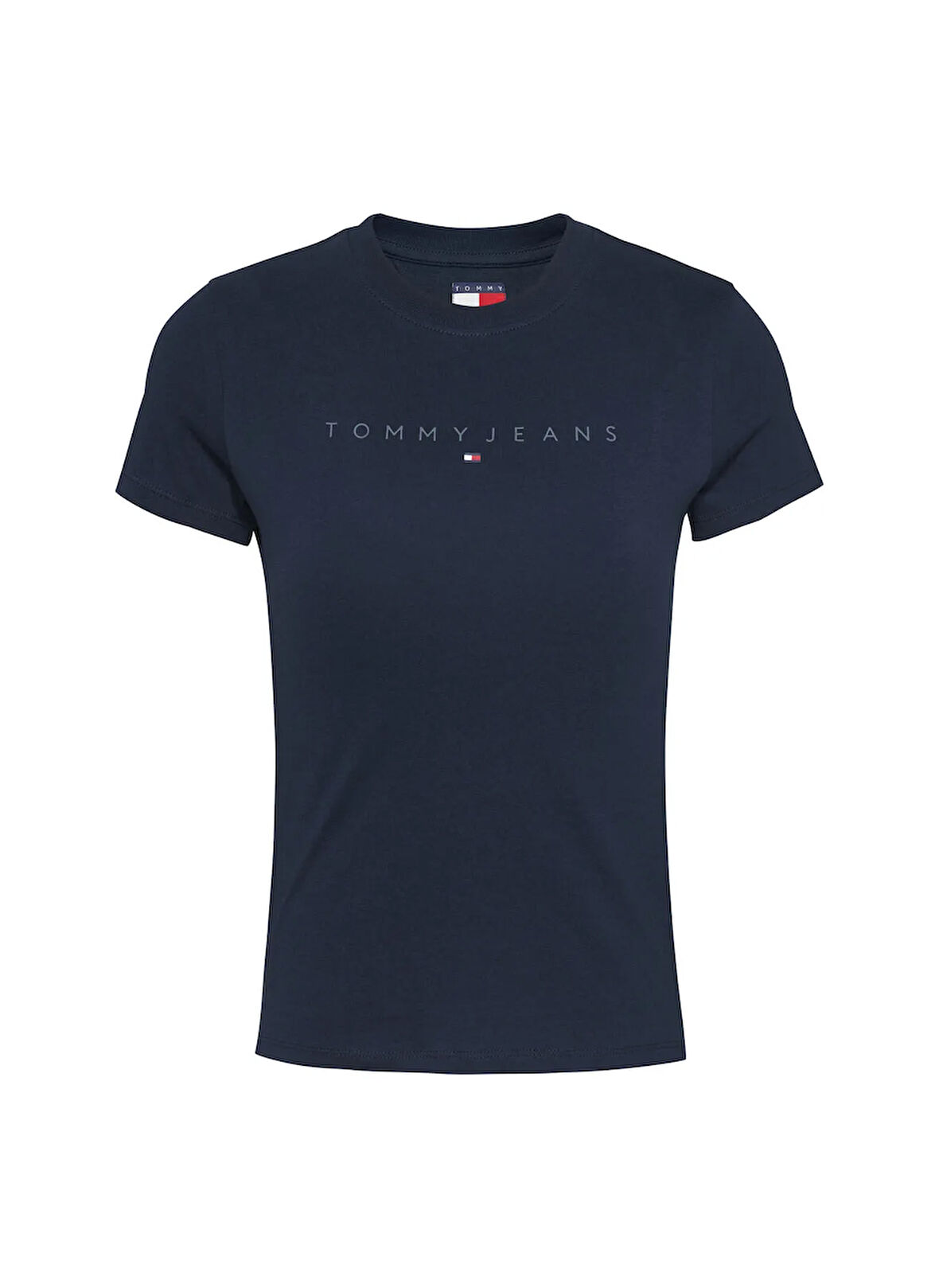 Tommy Jeans Bisiklet Yaka Mavi Kadın T-Shirt DW0DW20315C1G