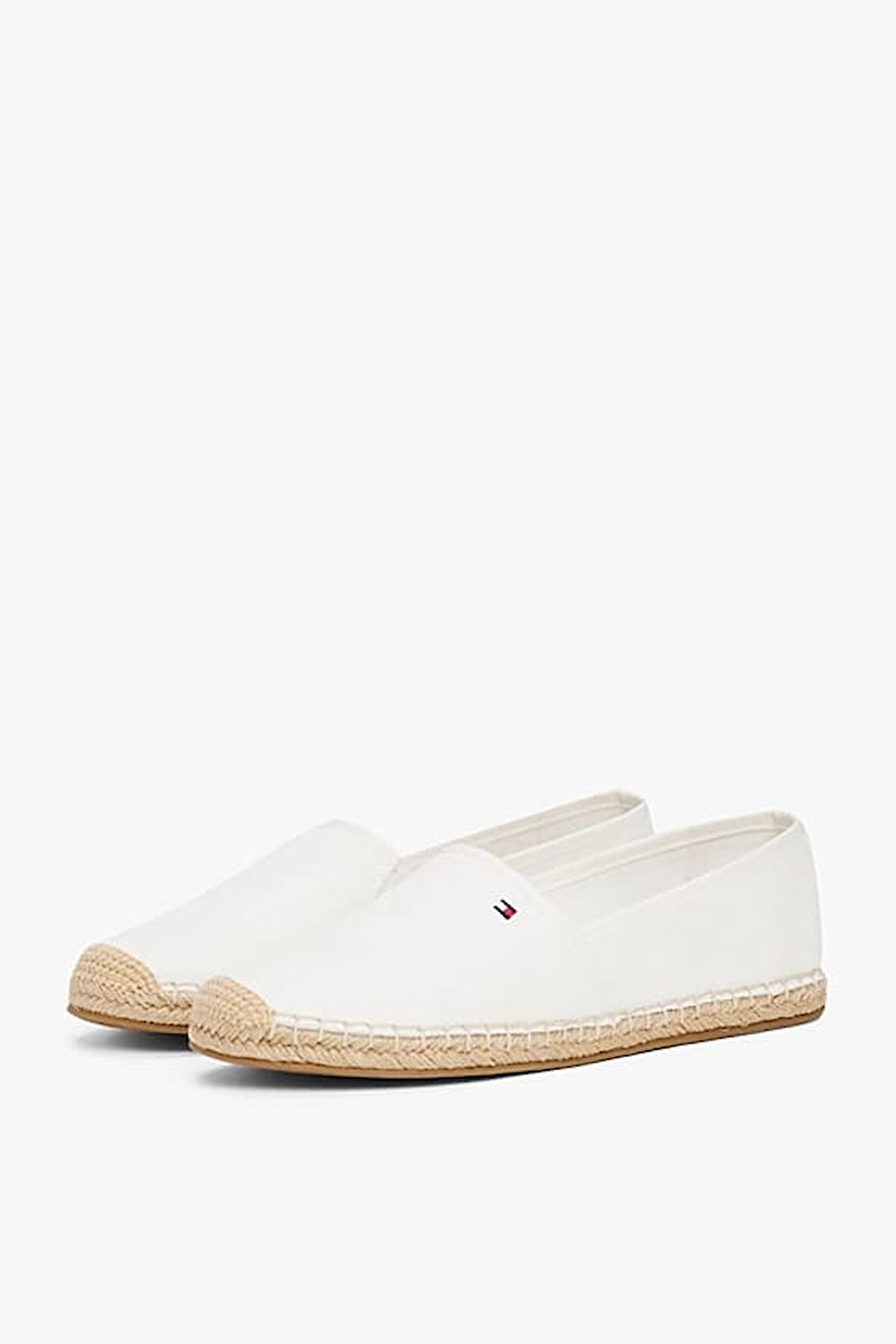 Kadın Th Bayrak Nakışlık Canvas Espadrille Loafer Ayakkabı - Ekru | 37