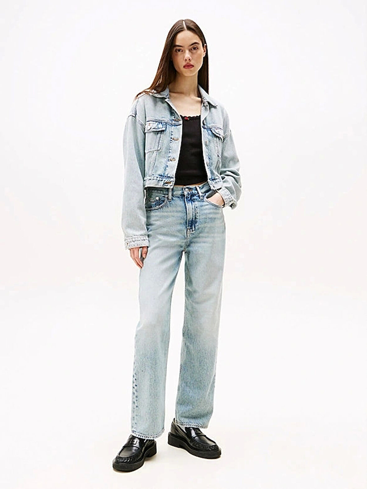Tommy Jeans LAYLA HR SLIM STR BI6012 Kadın  Jeans DW0DW205931AB