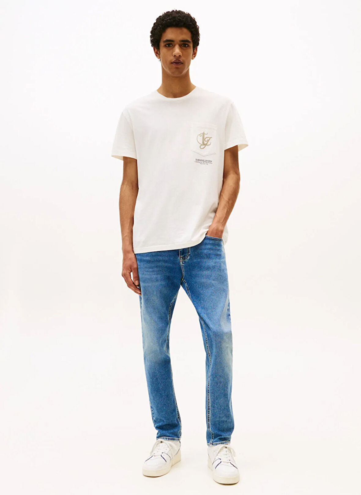 Tommy Jeans Normal Bel Slim Tapered Erkek Denim Pantolon DM0DM213531A5 AUSTIN SLIM TPRD CO