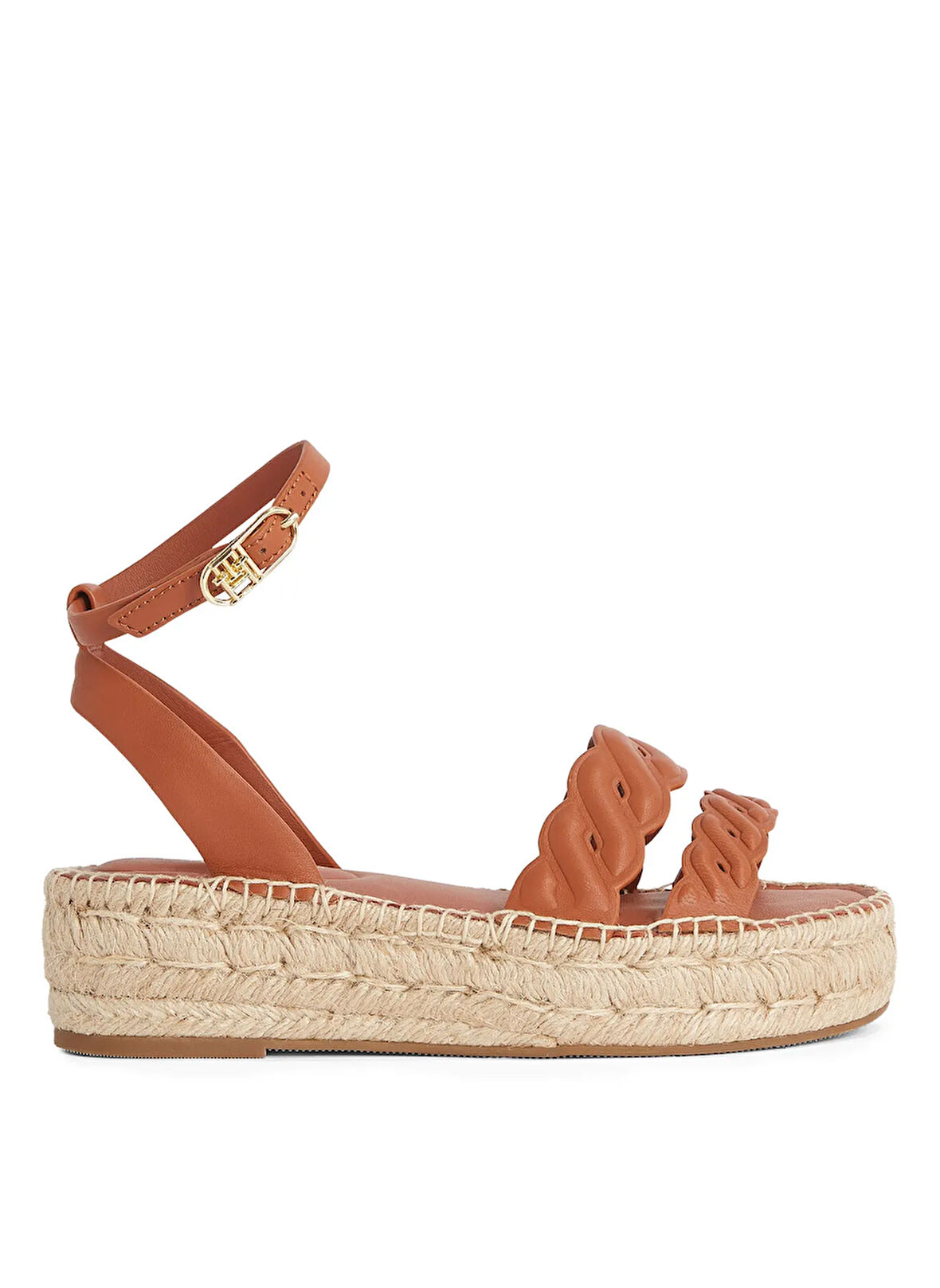 Tommy Hilfiger Deri Taba Kadın Sandalet FW0FW08496
