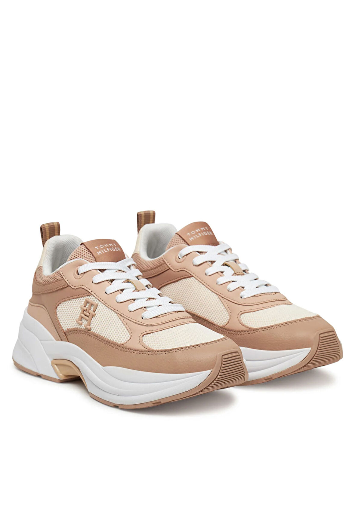 Kadın Th Chunky Karışık Doku Sneakers - Pudra | 38