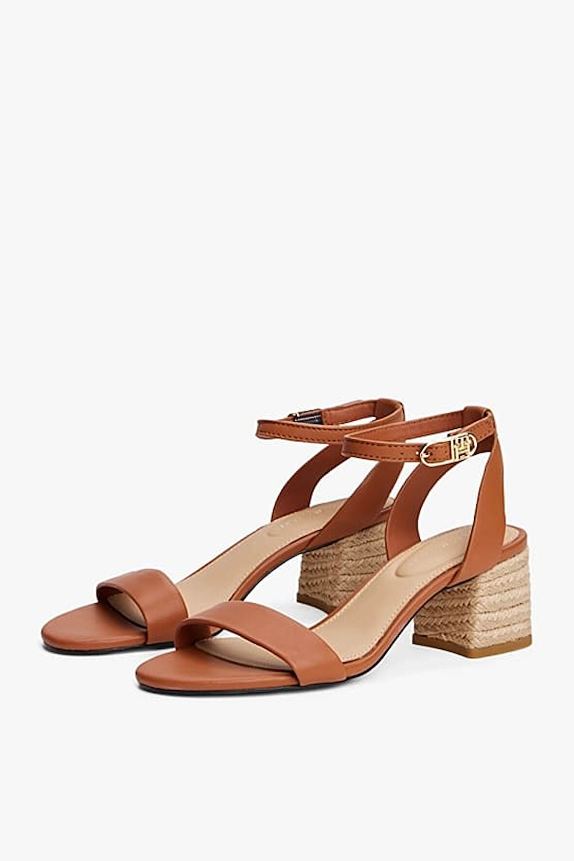 Kadın Th Deri Espadrille Topuklu Sandalet - Kahverengi | 37