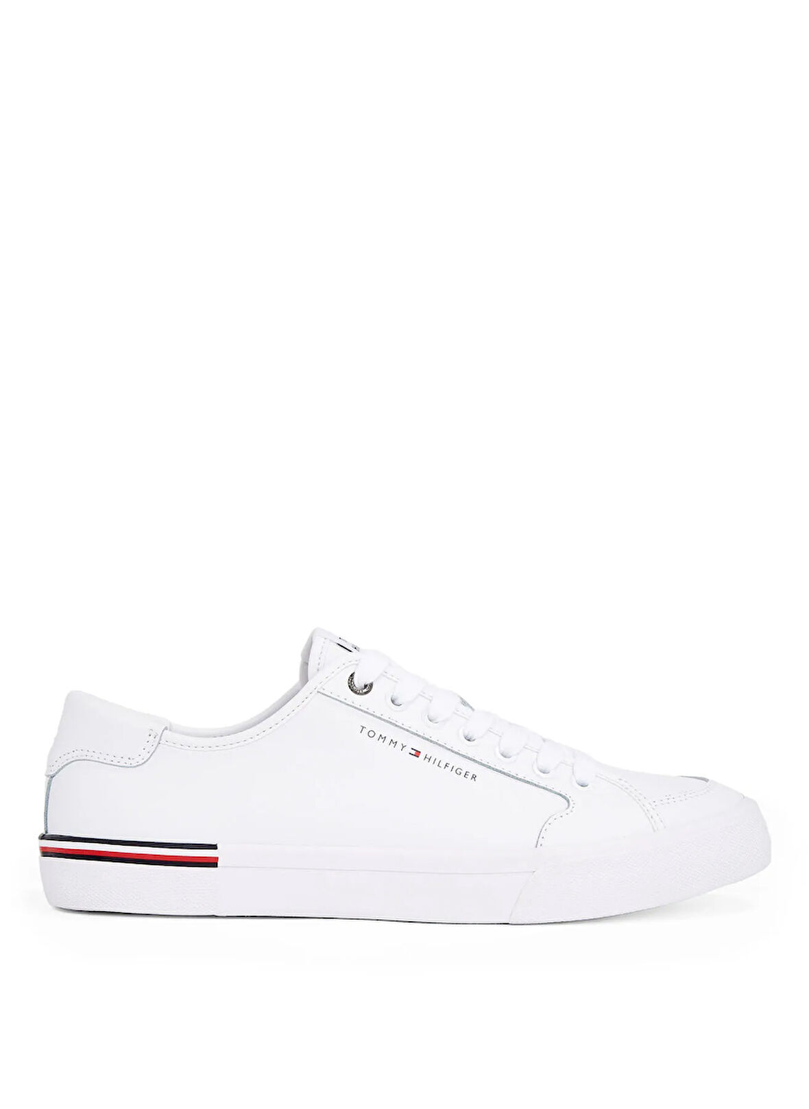 Tommy Hilfiger Beyaz Erkek Sneaker CORE CORPORATE VULC LEATHER
