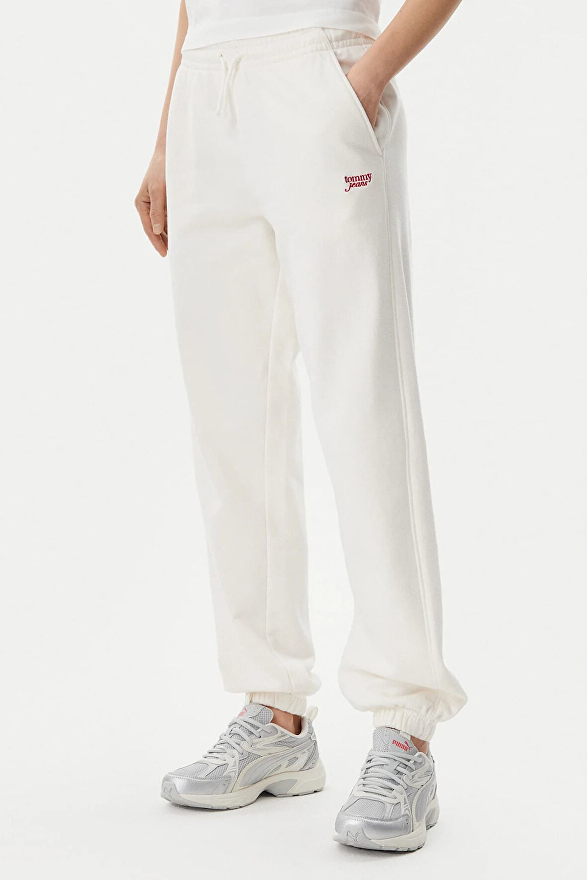 Kadın Tjw Casual Rahat Eşofman Altı - Beyaz | S