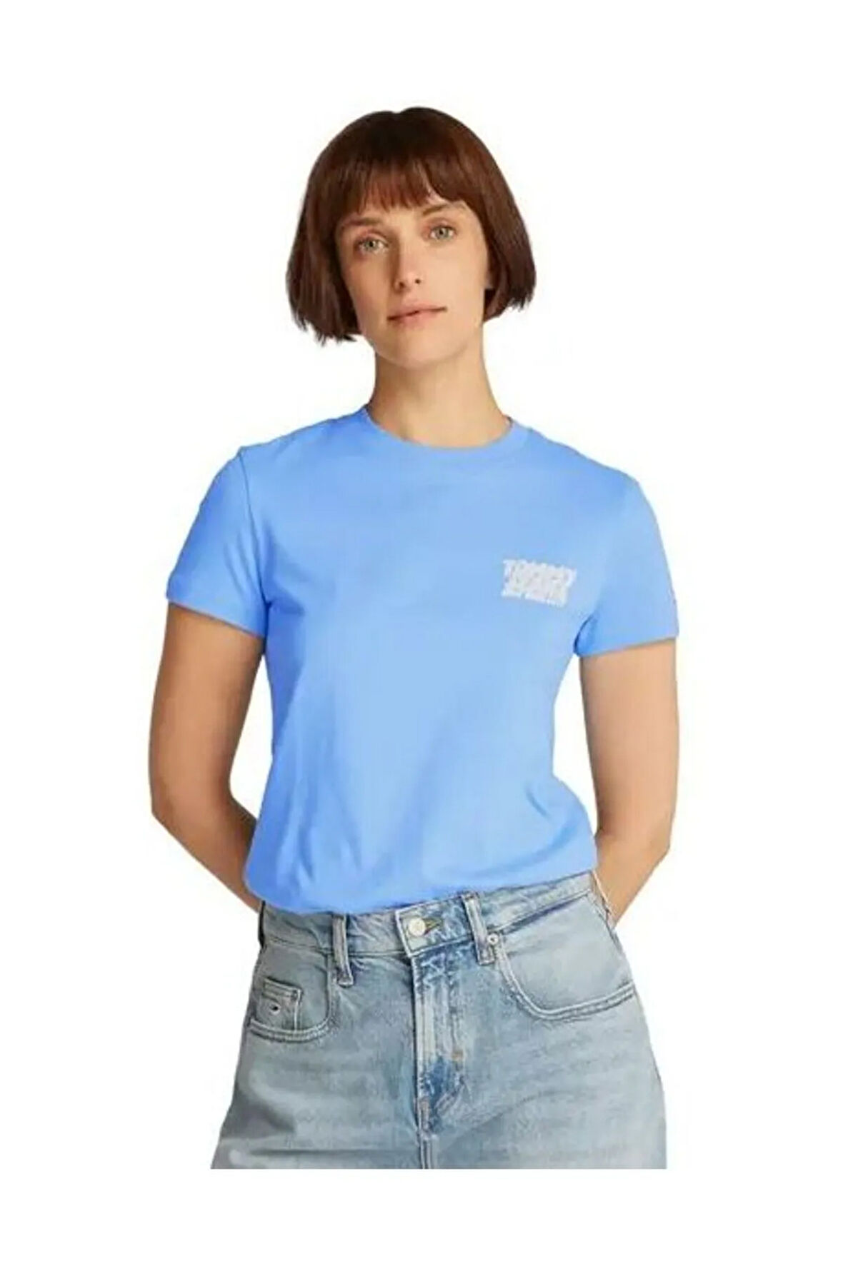 TOMMY JEANS Kadın Tişört-DW0DW21338