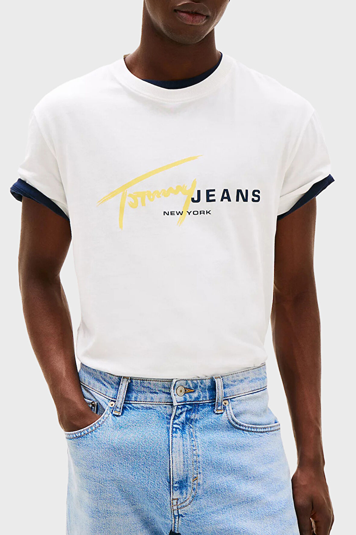 Tommy Jeans Erkek T Shirt DM0DM20817 YBL