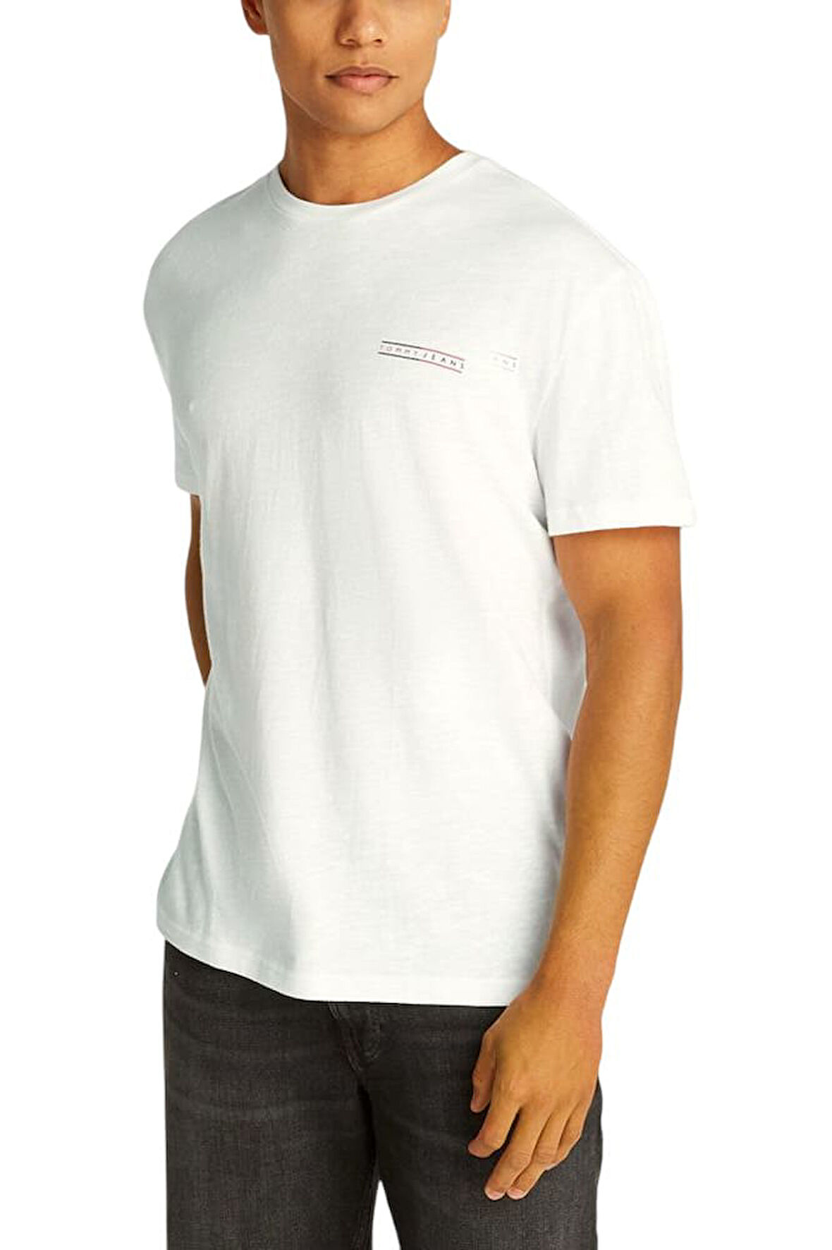 Erkek Tjm Grafik Logo T-Shirt - Ekru | S