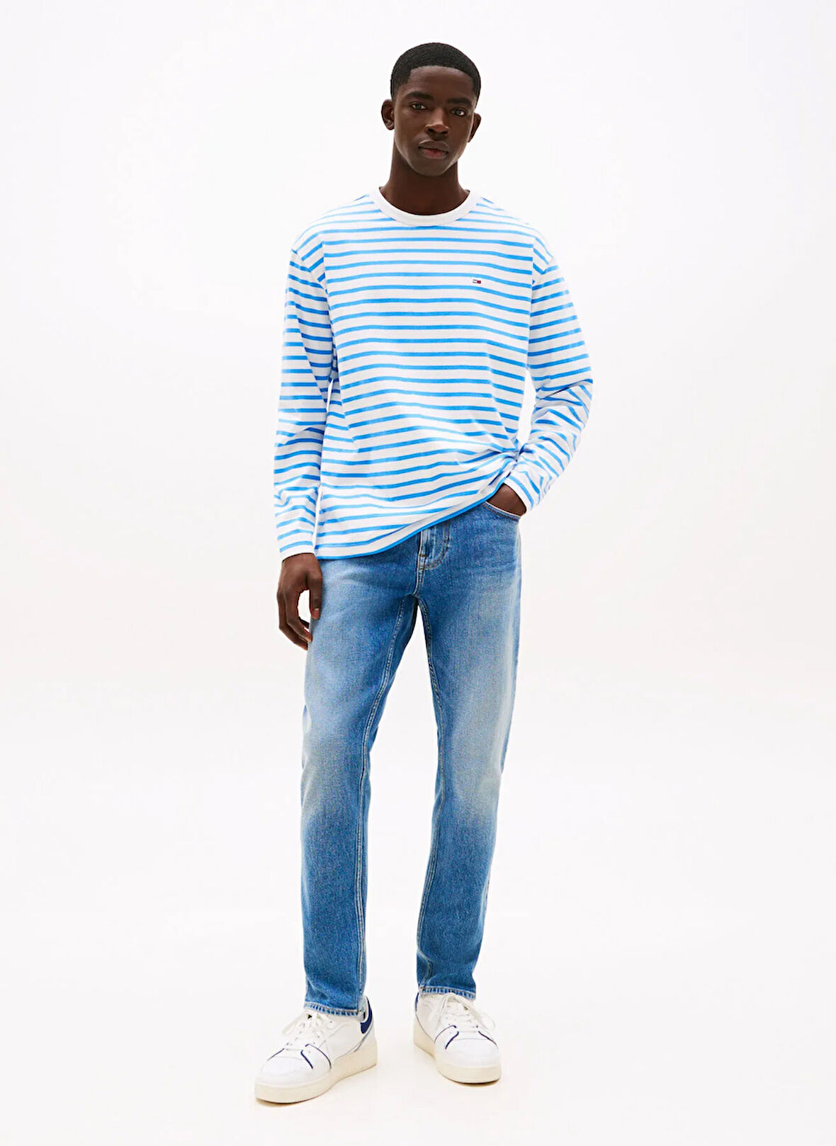 Tommy Jeans Normal Bel Slim Tapered Mavi Erkek Denim Pantolon DM0DM209871A5 AUSTIN SLIM TPRD BI01