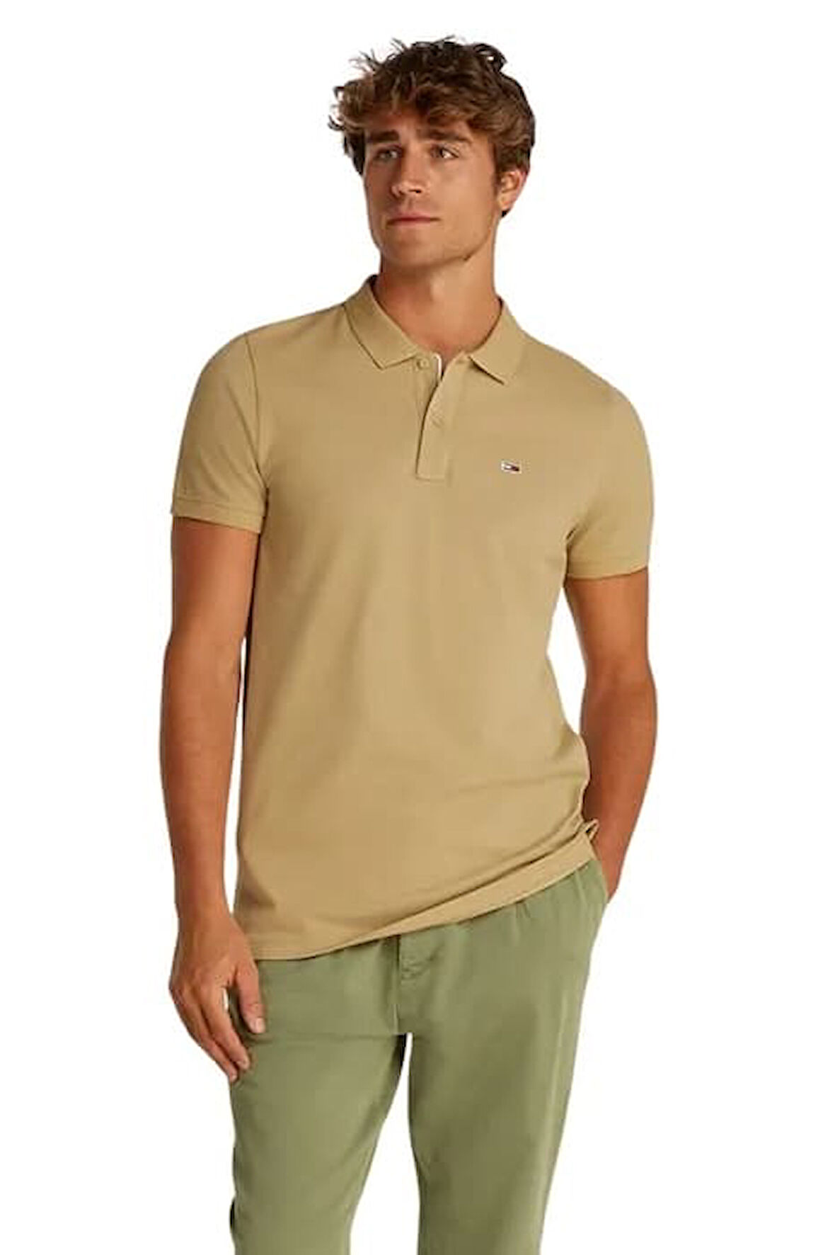 Erkek Tjm Slim Polo T-Shirt - Açık Kahverengi | S