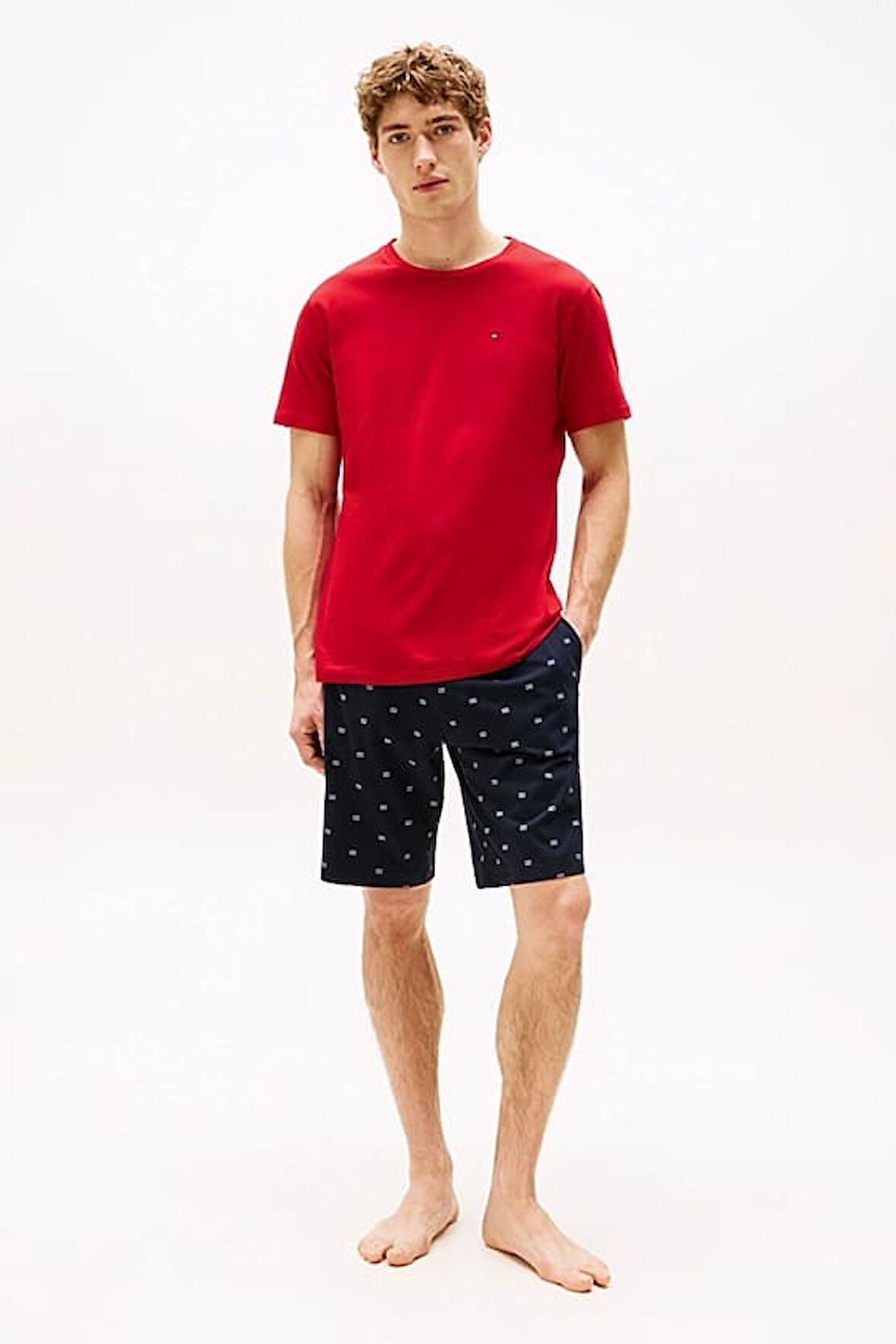 Erkek Th Baskılı T-Shirt ve Şort Pijama Takımı - Mix | M