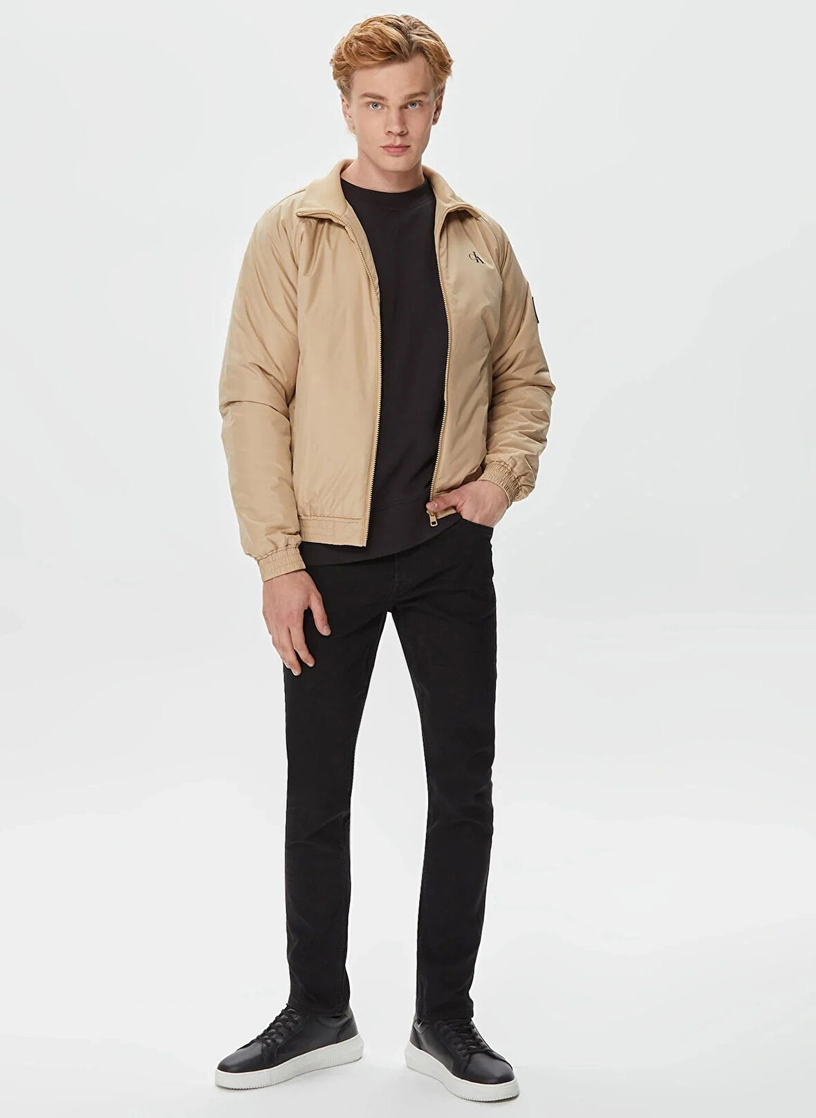 PADDED HARRINGTON Bej Erkek Mont J30J325592RAE
