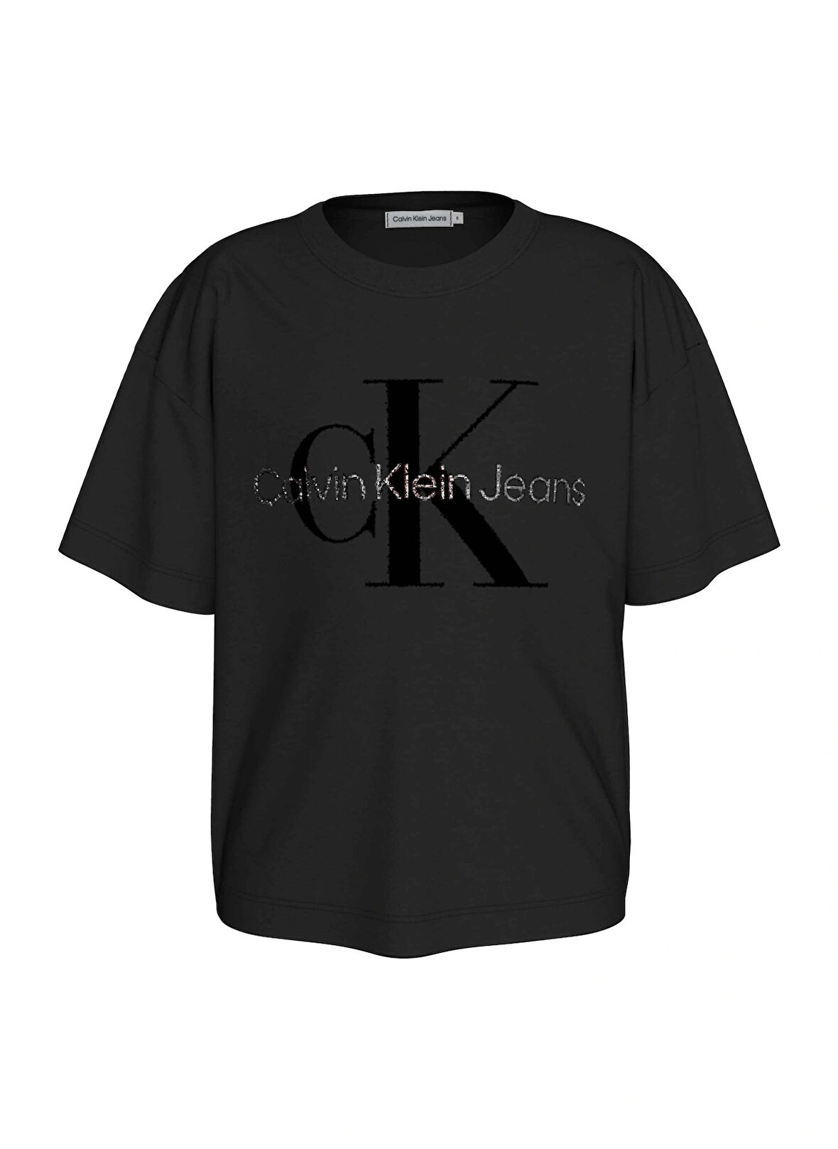 Calvin Klein Baskılı Siyah Kadın T-Shirt IG0IG02529BEH