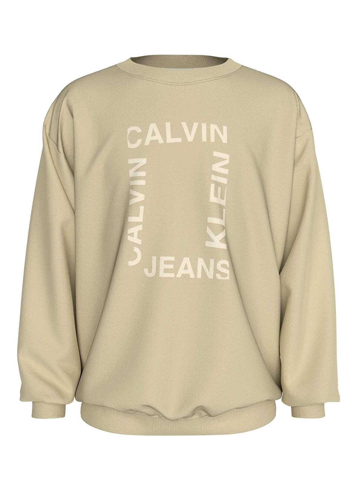 Calvin Klein Baskılı Erkek Koyu Bej Sweatshırt IB0IB02133RAE