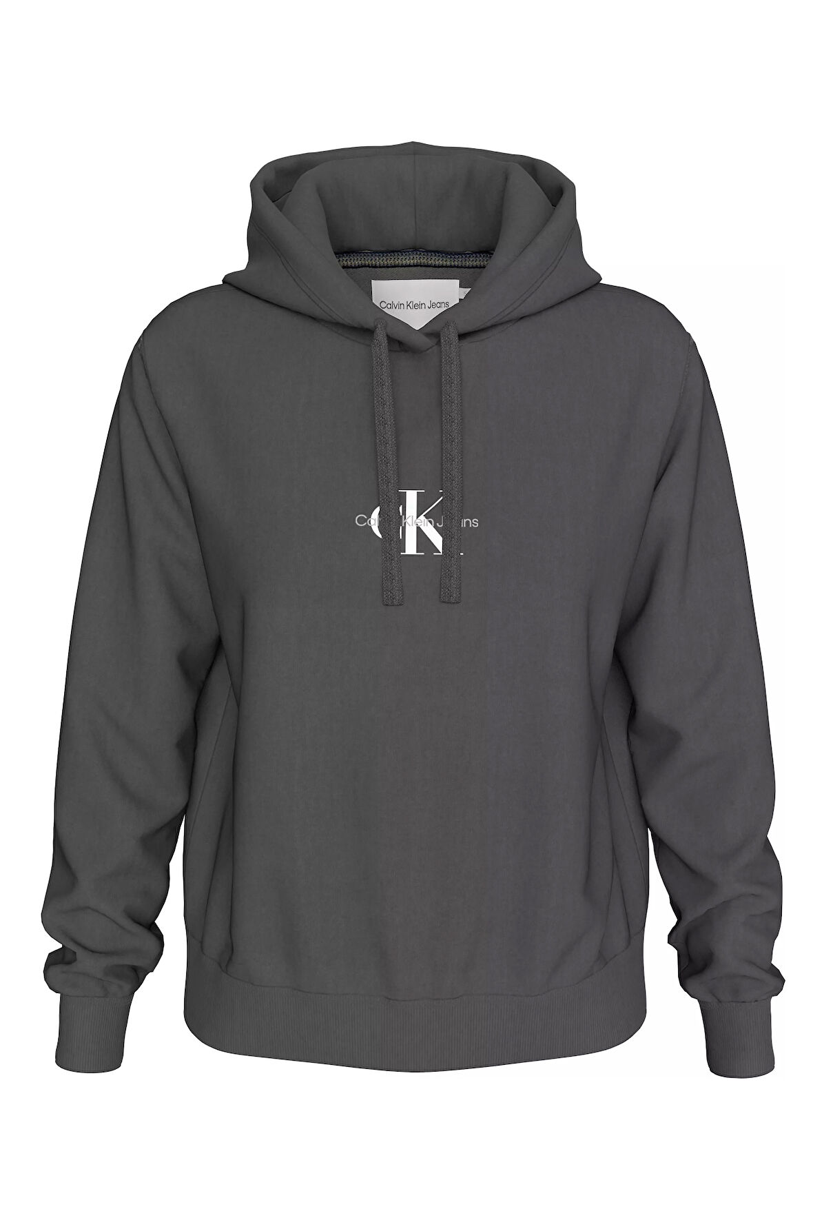 Kadın WASHED MONOLOGO REGULAR HOODIE Sweatshirt-Gri | S