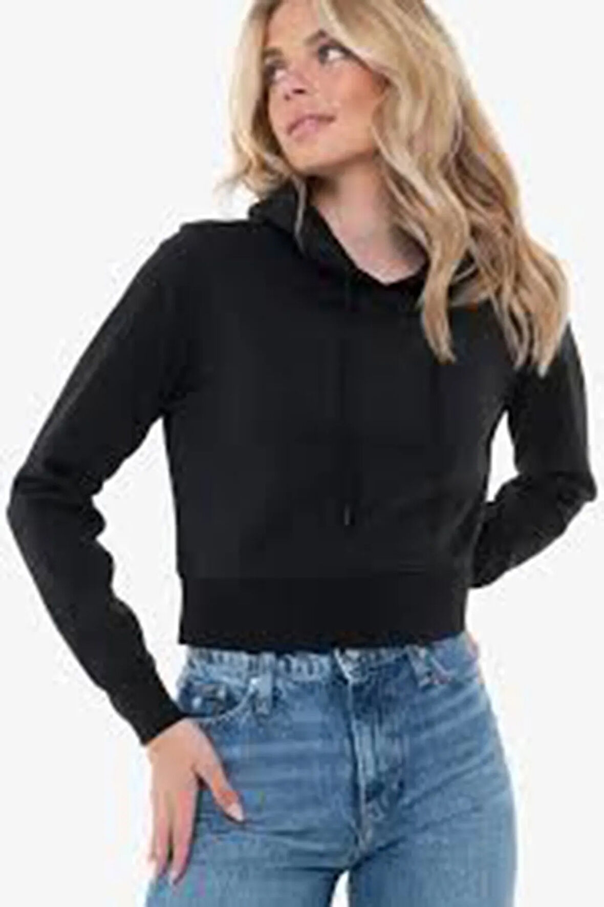 Kadın Marka Logolu Uzun Kollu Rahat Siyah Sweatshirt J20J224691-BEH