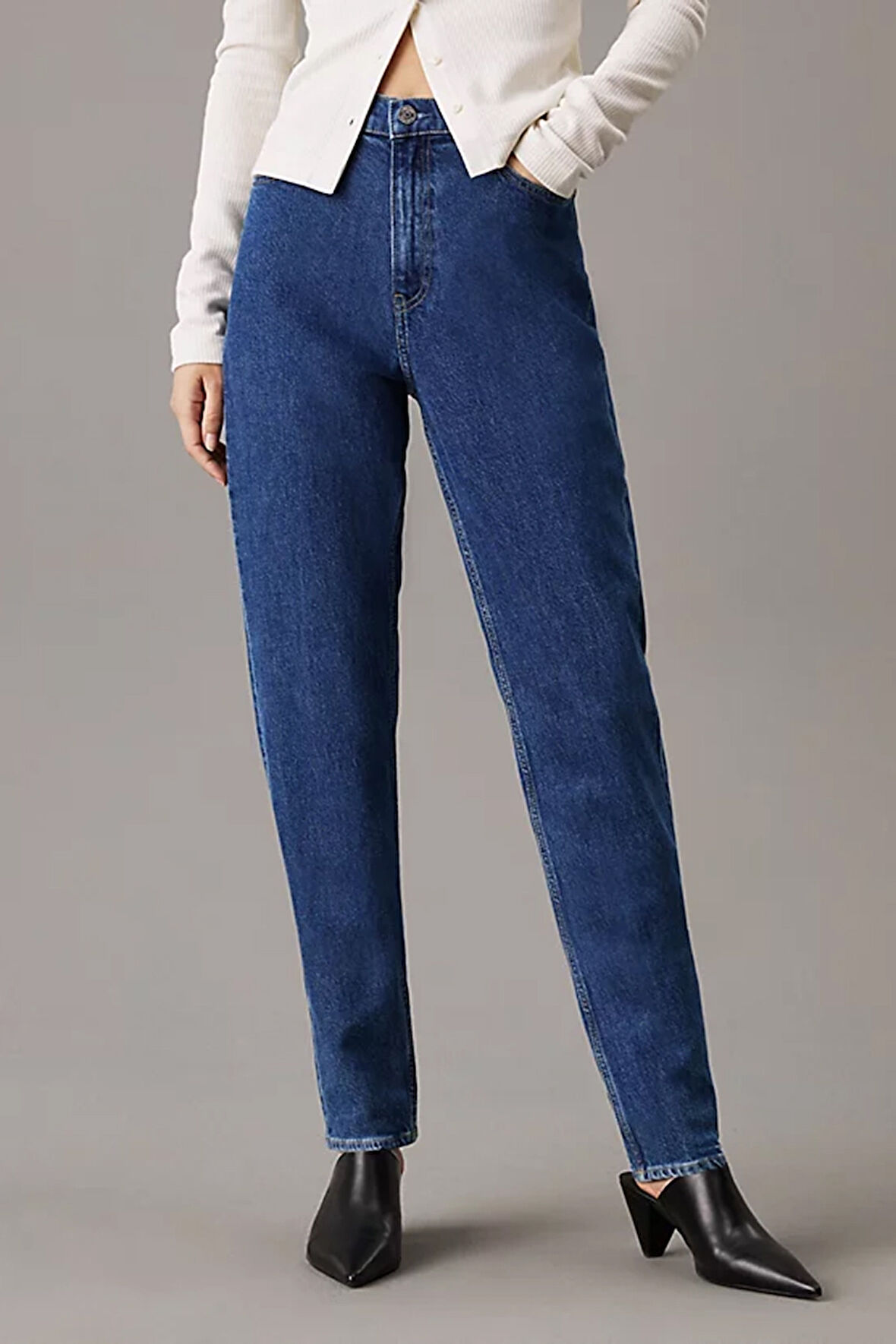 Kadın MOM Jeans Pantolon  - Mavi | 29/30
