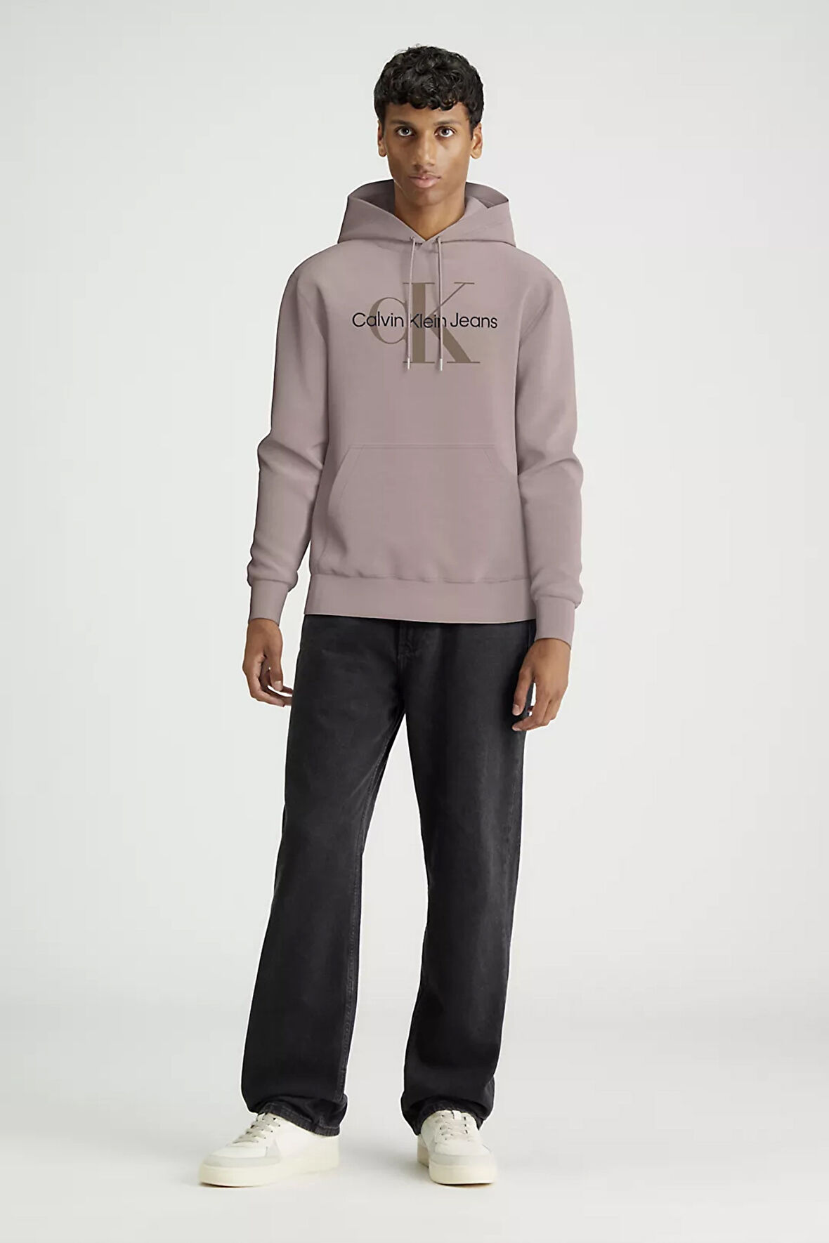 Erkek SEASONAL MONOLOGO REGULAR HOODIE Sweatshirt - Gri  | M