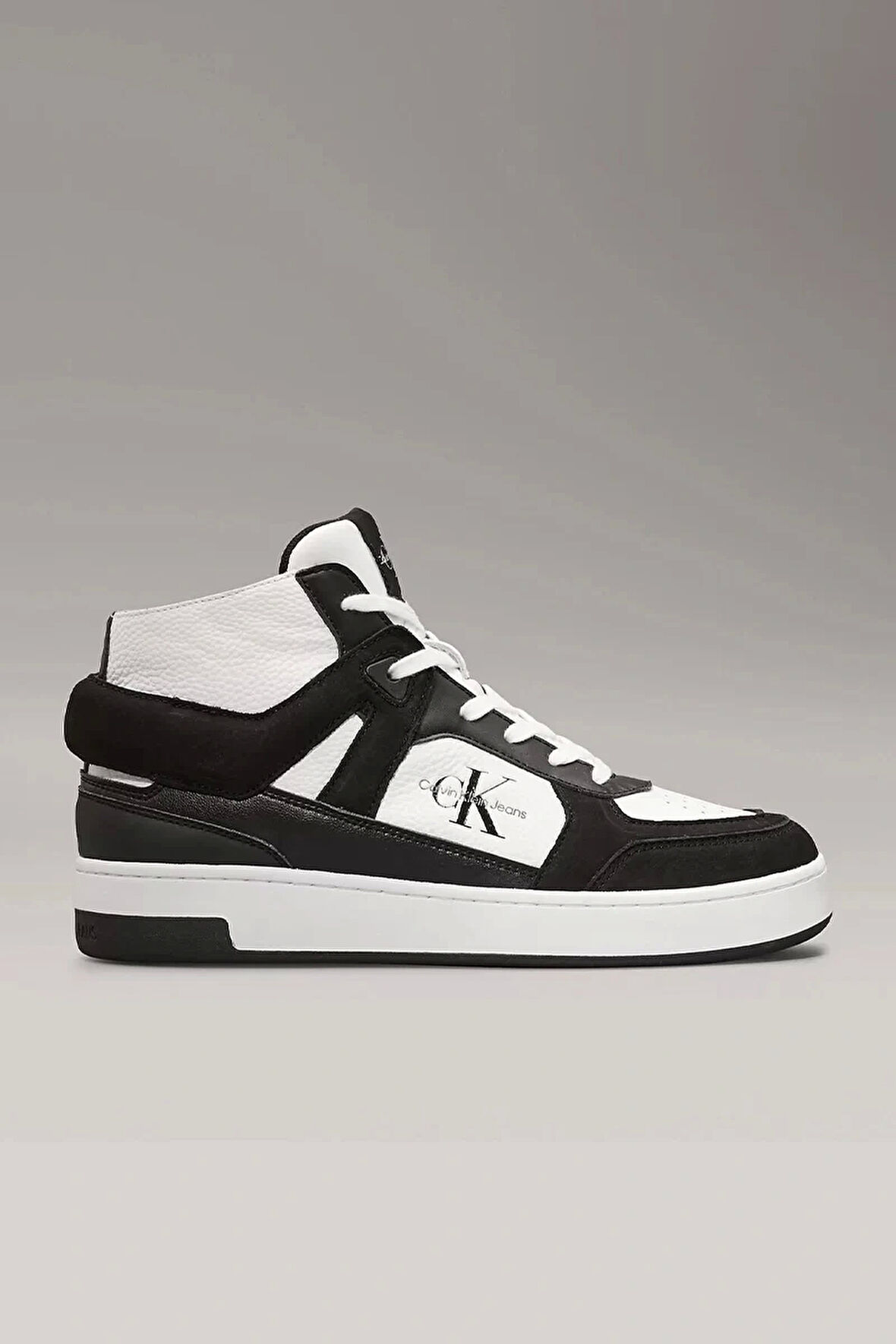 CK Jeans BASKET CUPSOLE MID ML MIX Kadın Siyah Sneaker YW0YW01578-0GM