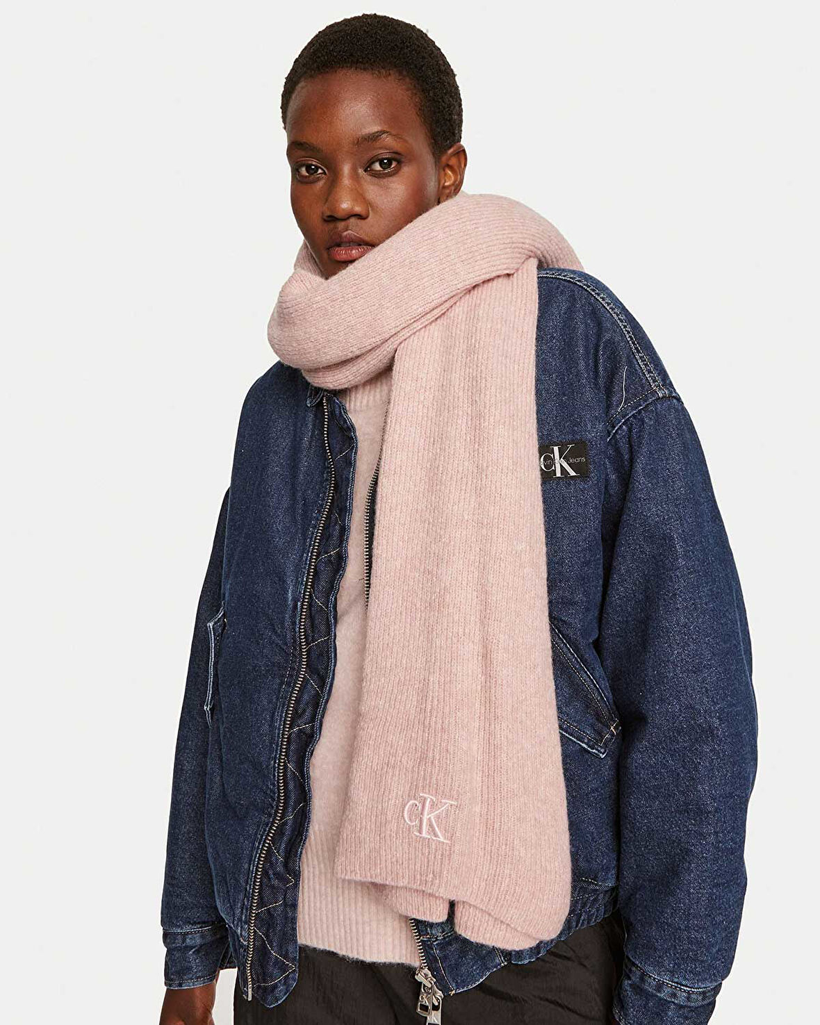 Calvin Klein Thick Embroidery Scarf Atkı