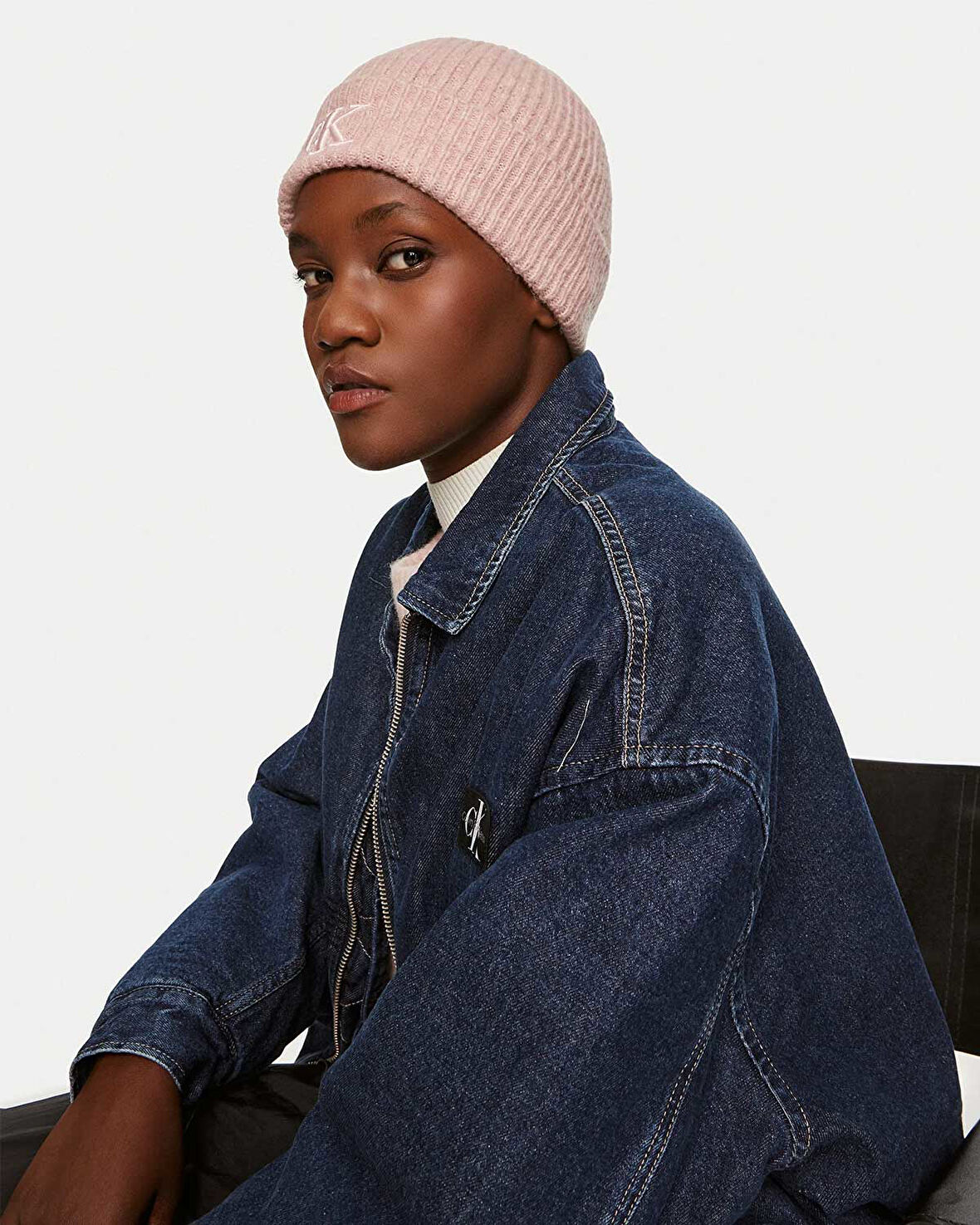 Calvin Klein Thick Embroidery Beanie Headwear Bere