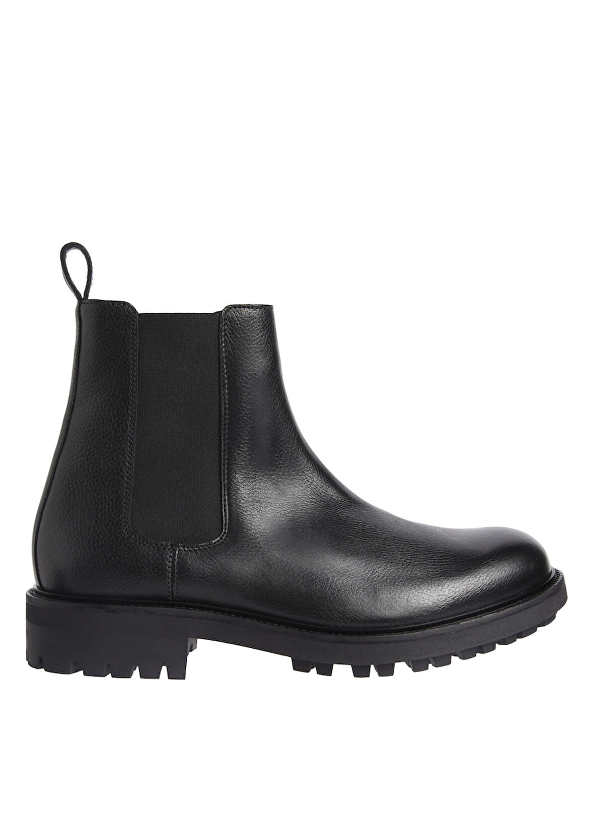 Calvin Klein Deri Siyah Erkek Bot CHELSEA BOOT PB