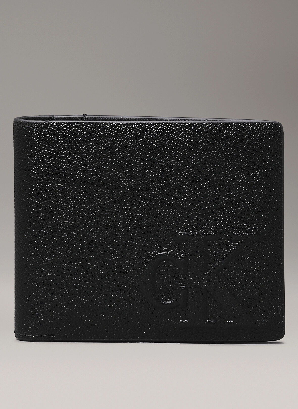 Calvin Klein Siyah Erkek Cüzdan LOGO EMBOSS BIFOLD W/COIN