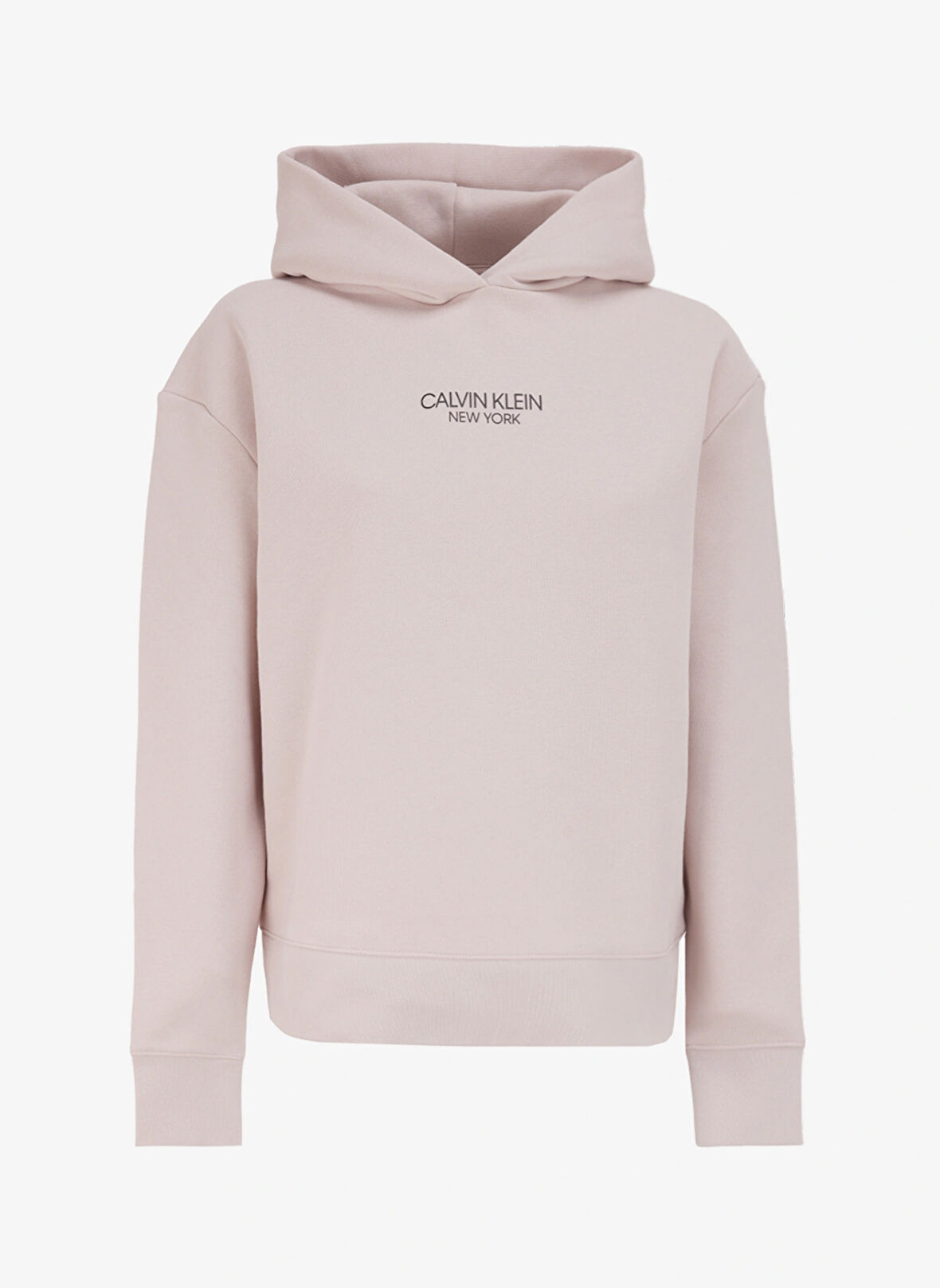 Calvin Klein Yuvarlak Yaka Baskılı Krem Kadın Sweatshırt CALVIN KLEIN NEW YORK REG HOODIE