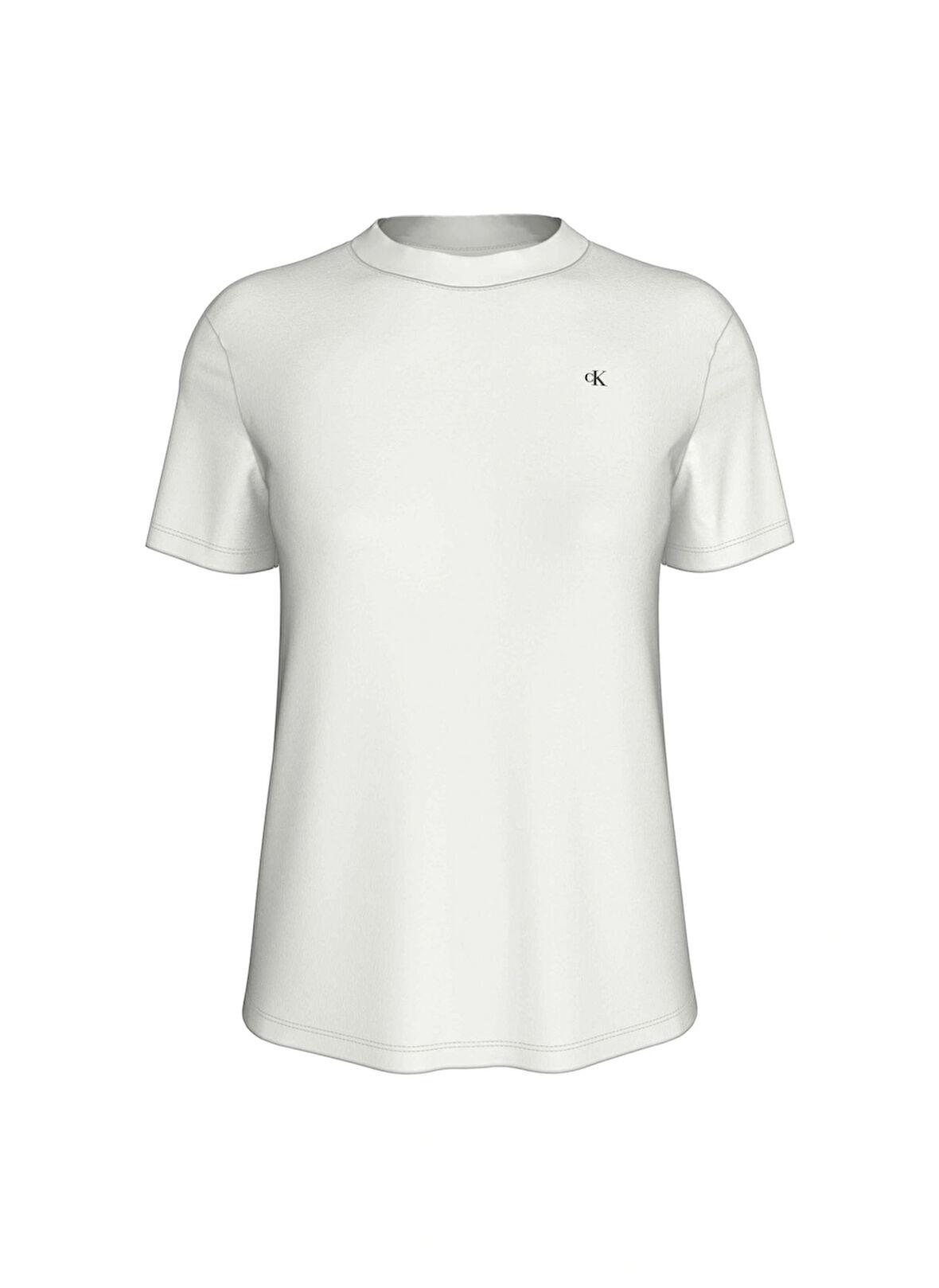 Calvin Klein Jeans Bisiklet Yaka Düz Beyaz Kadın T-Shirt J20J224986YAF