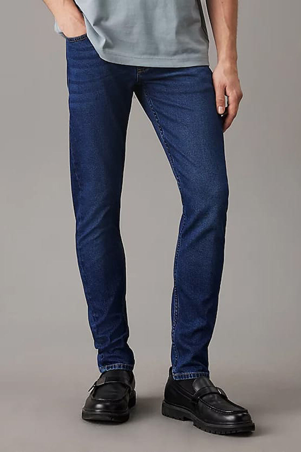 Erkek Ck Dar Paça Jean - Koyu Mavi | 30/32